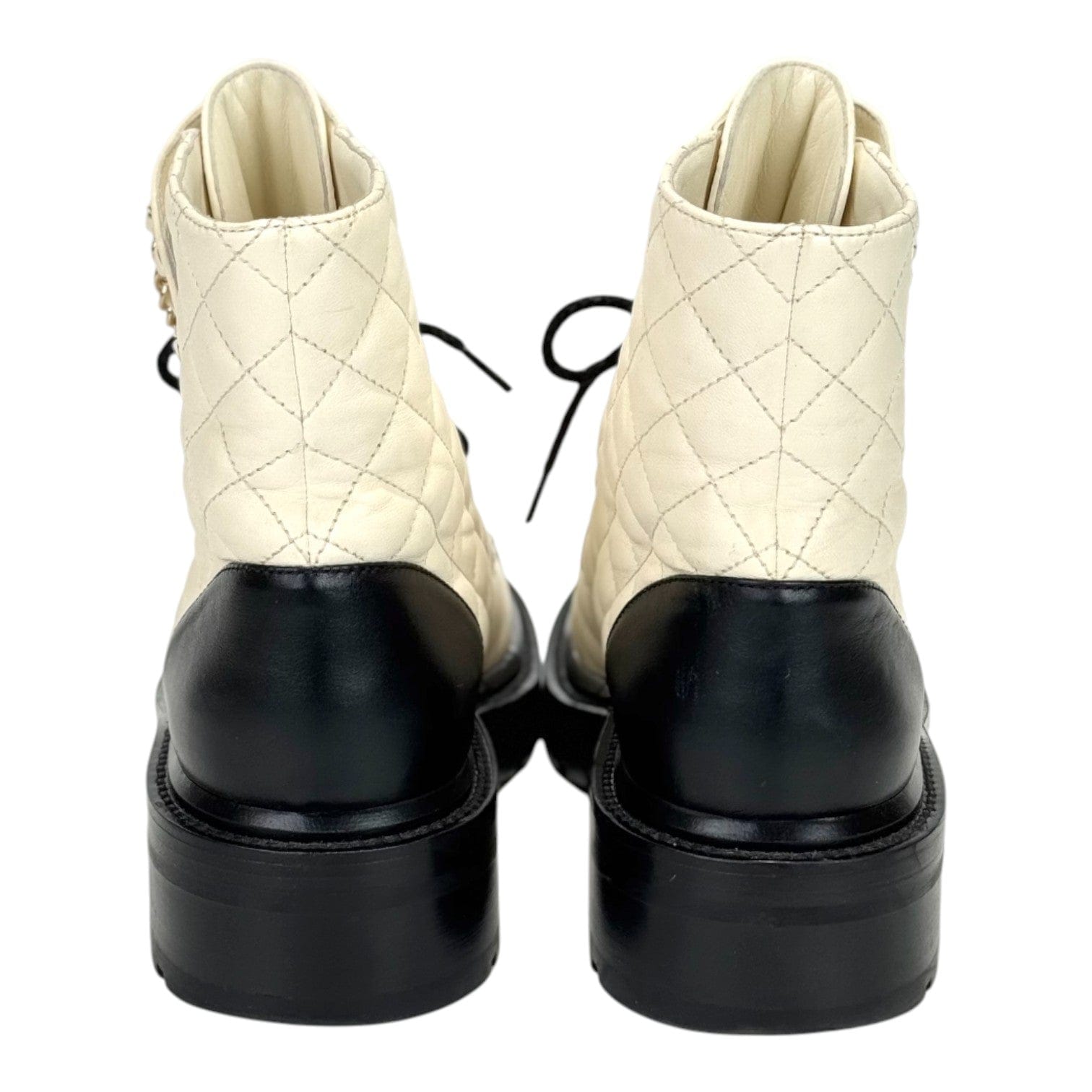 Chanel Chanel White Boots Shoes #37