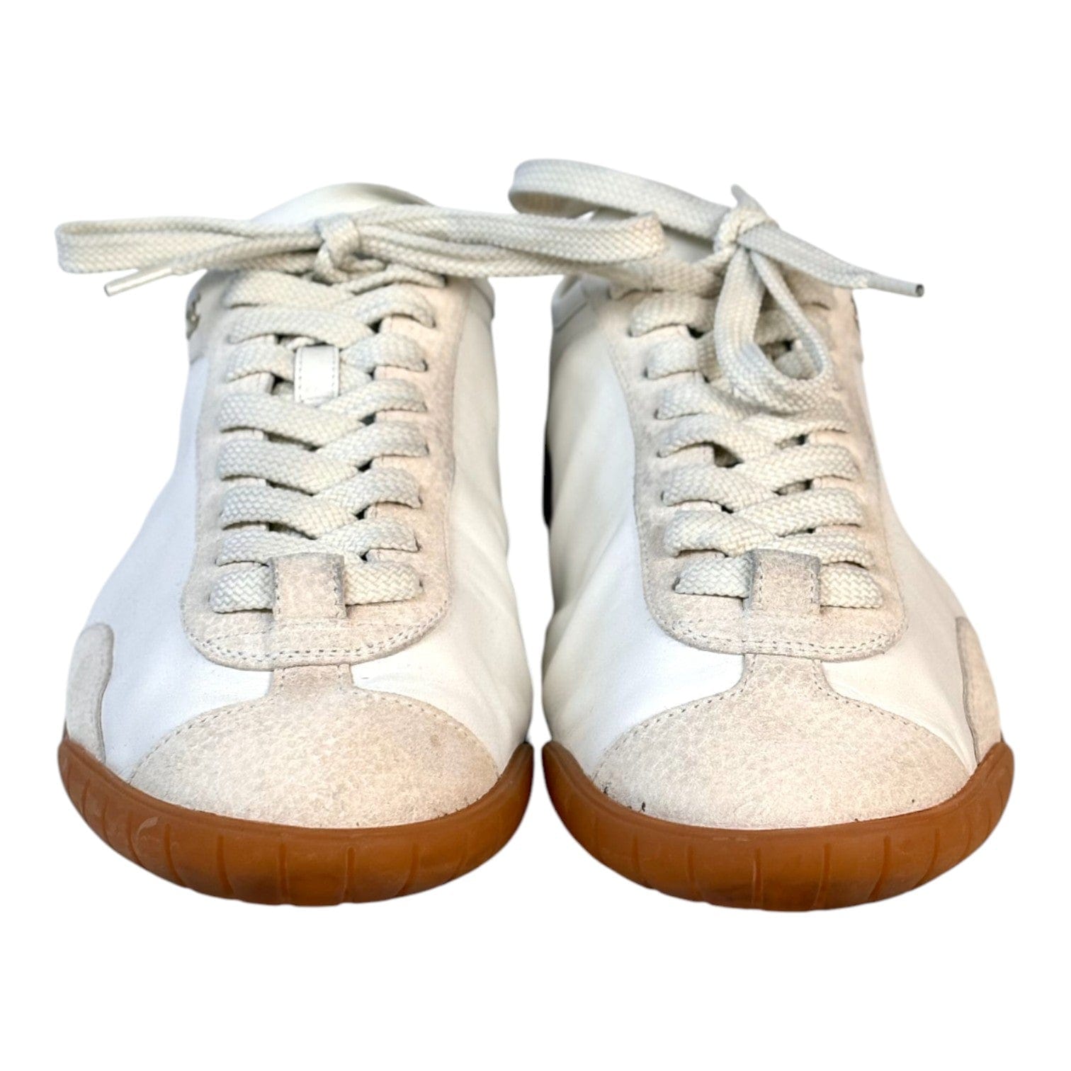 Chanel Chanel White Leather Trainers #38.5