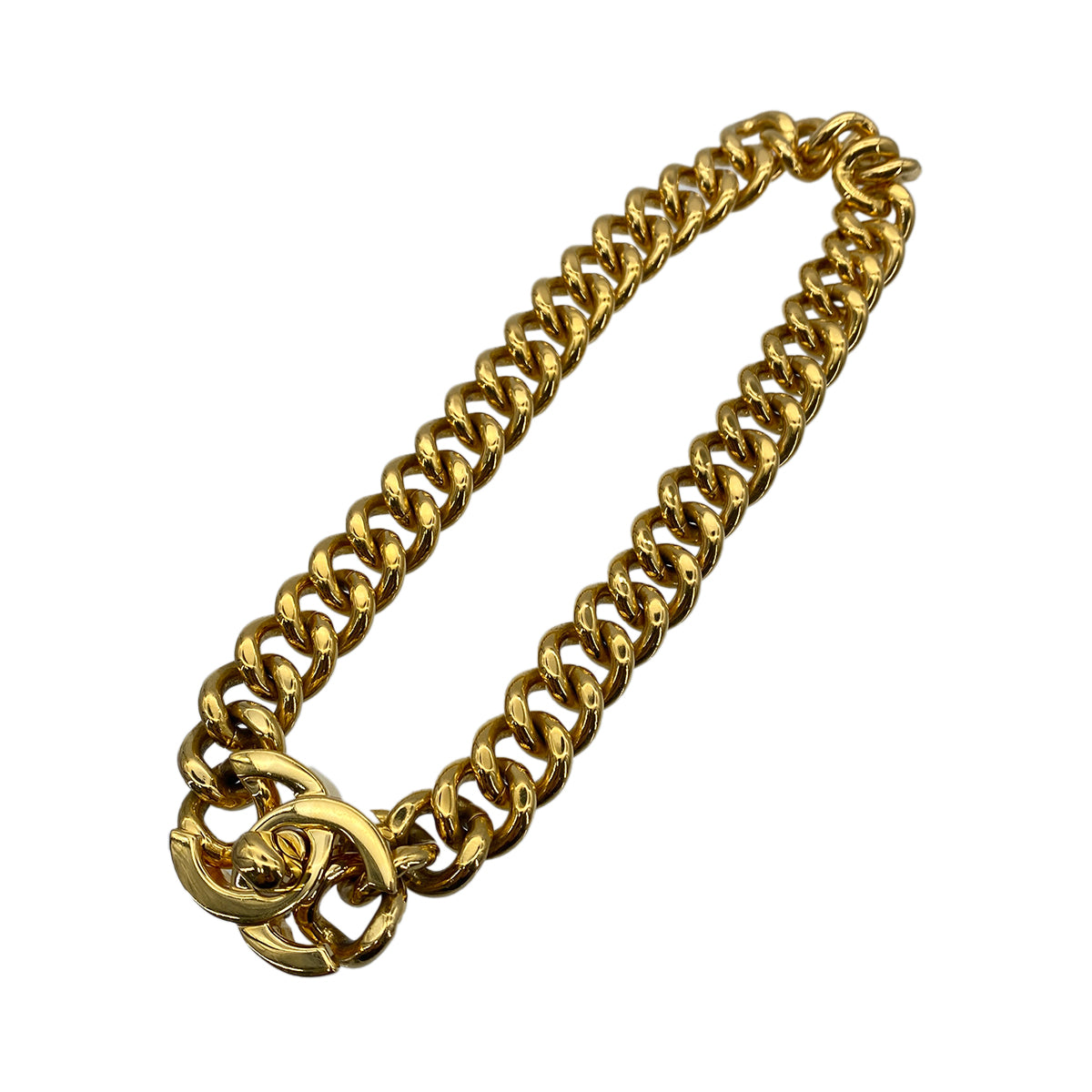 Chanel CHANEL VINTAGE NECKLACE COCOMARK TURN LOCK ACCESSORY 96A 90265597