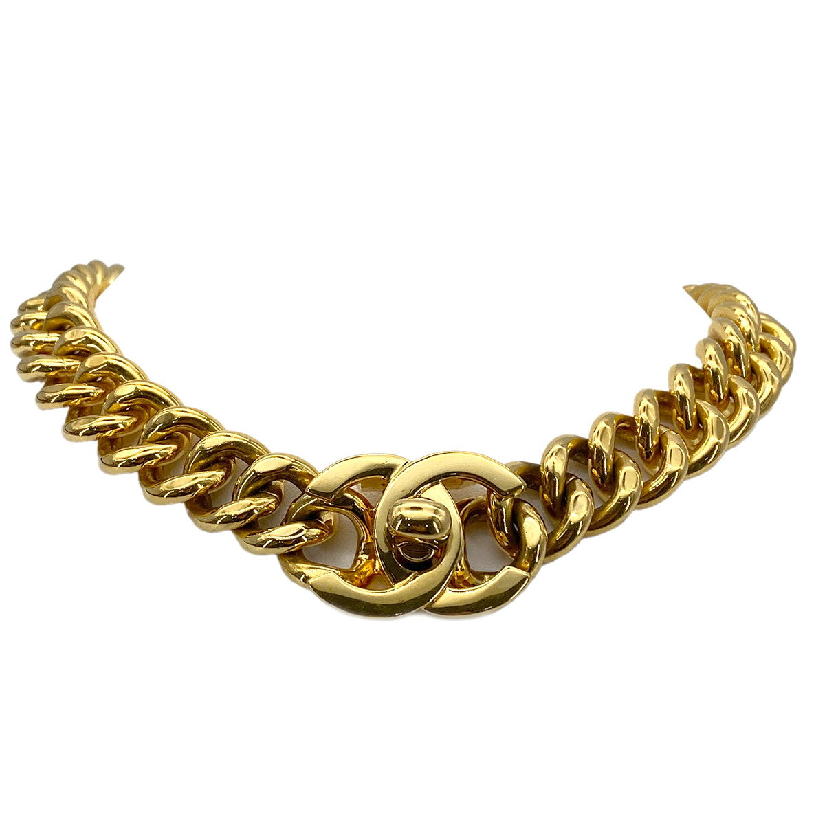 Chanel CHANEL VINTAGE NECKLACE COCOMARK TURN LOCK ACCESSORY 96A 90265597