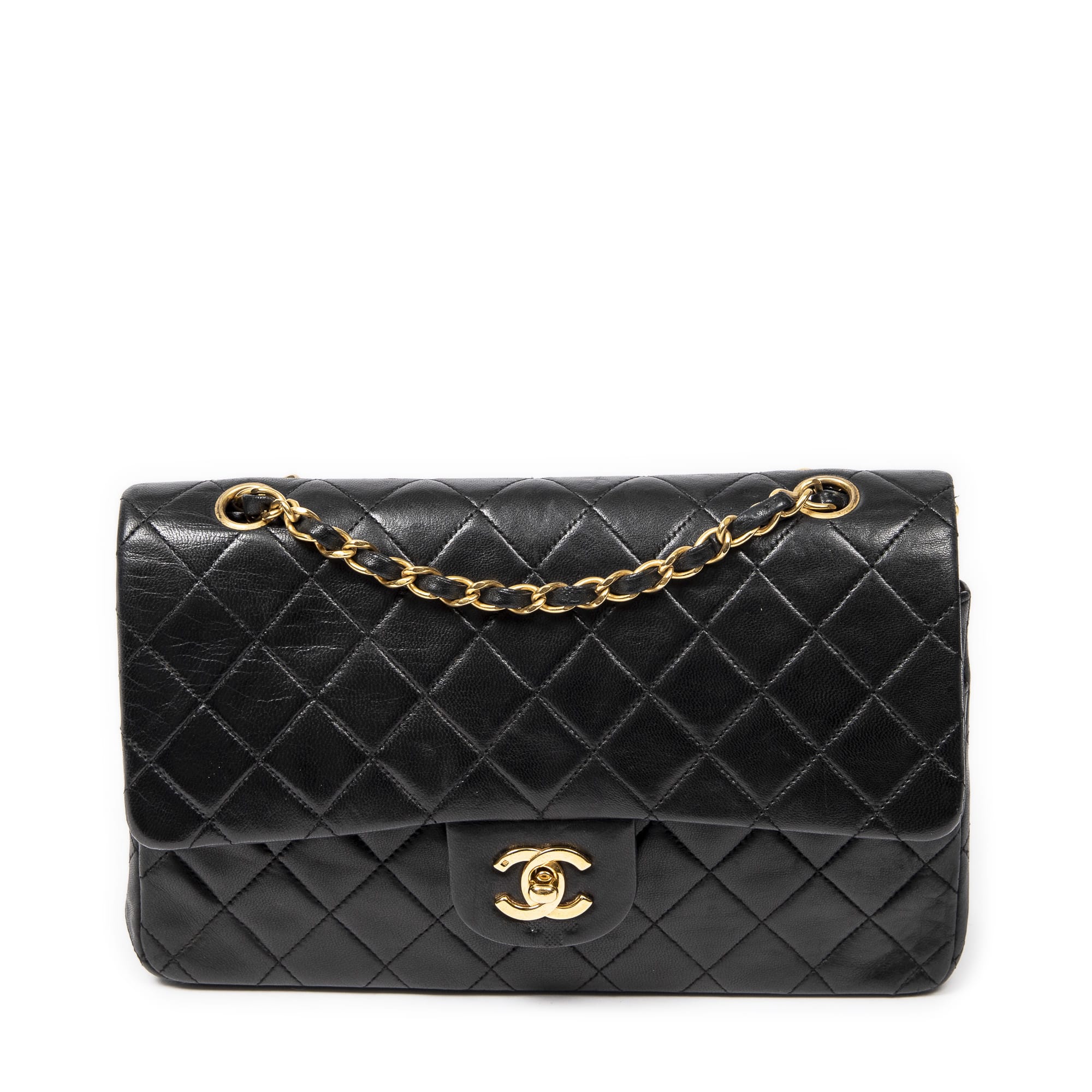 Chanel Chanel Black Calf Leather Classic Double Flap AAY1603