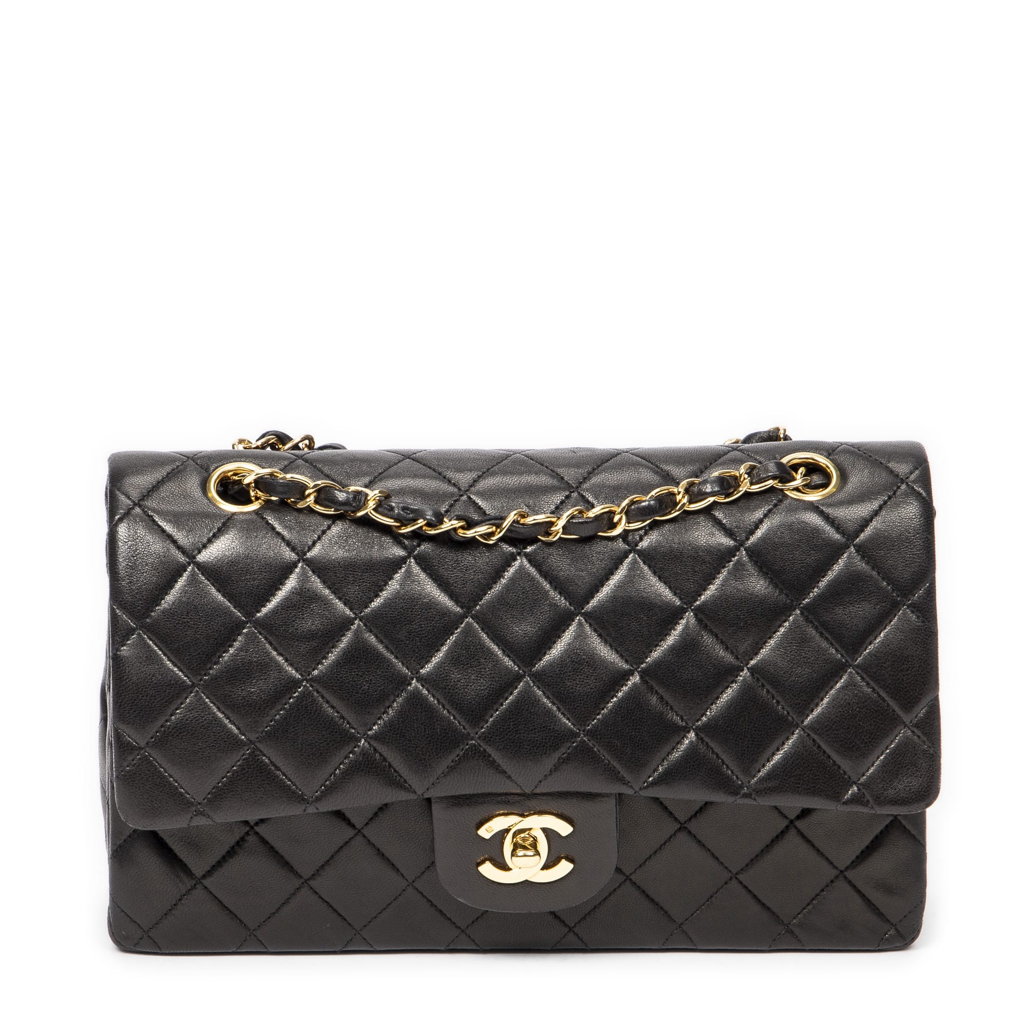 Chanel Chanel Black Calf Leather Classic Double Flap ABB3873
