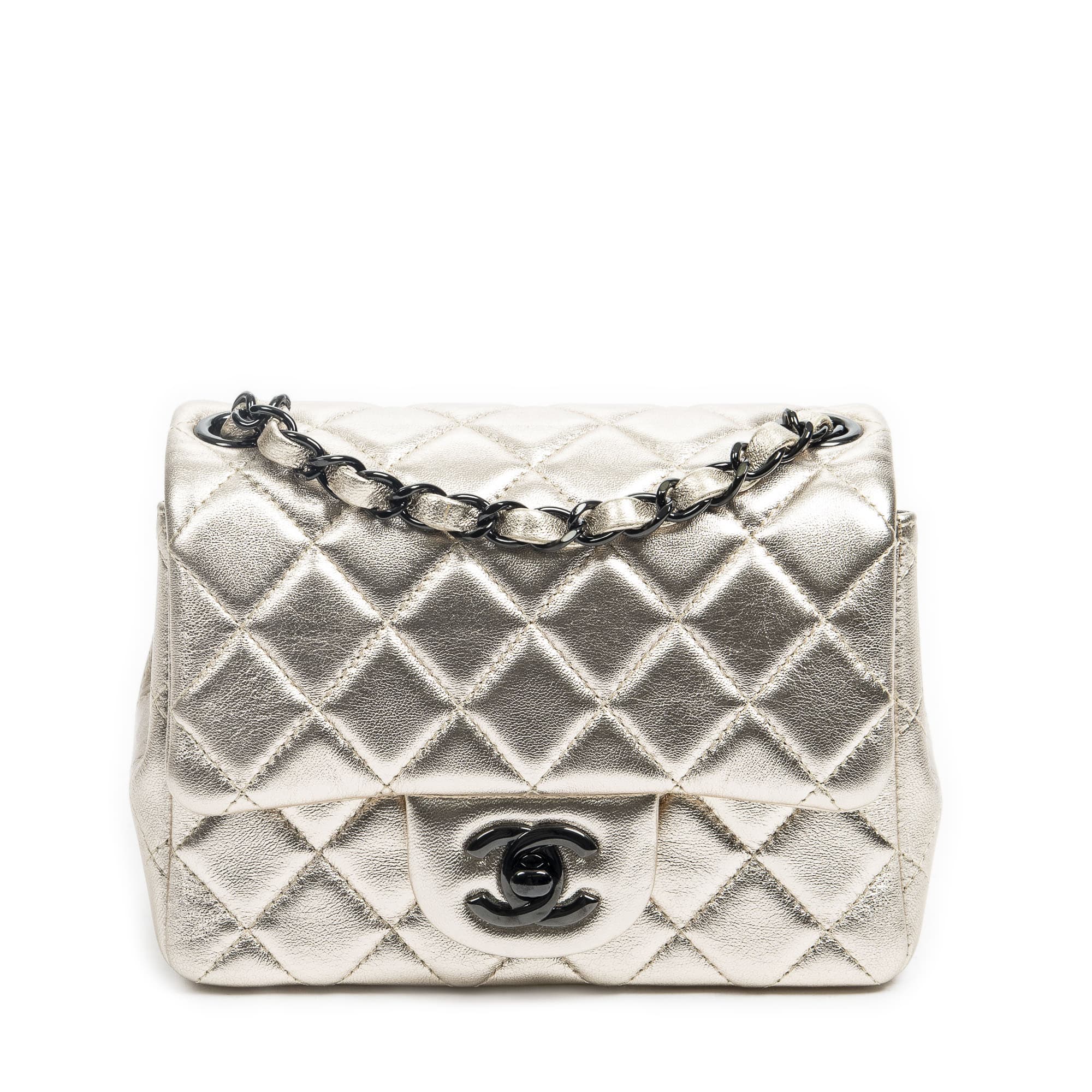 Chanel Chanel Gold Calf Leather Mini Square Flap ABA2977