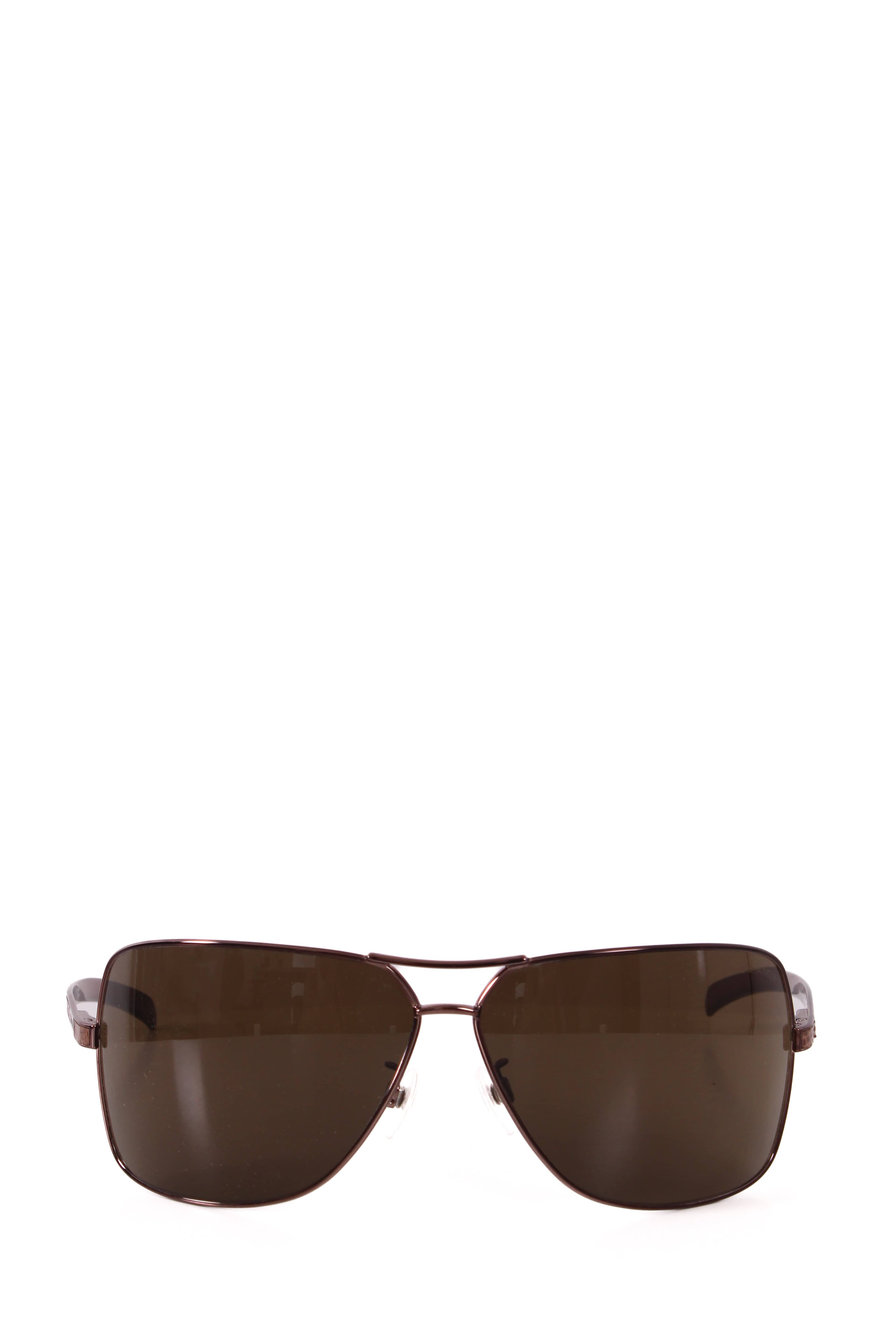 Chanel Chanel Aviator Lizard Effect Sunglasses Brown