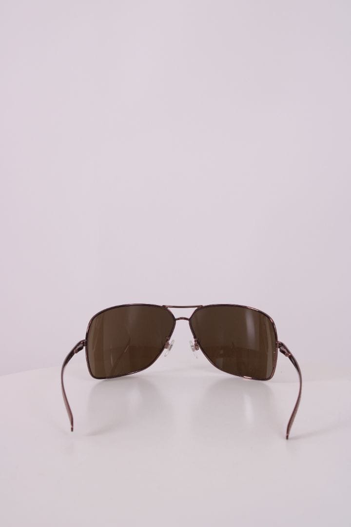 Chanel Chanel Aviator Lizard Effect Sunglasses Brown