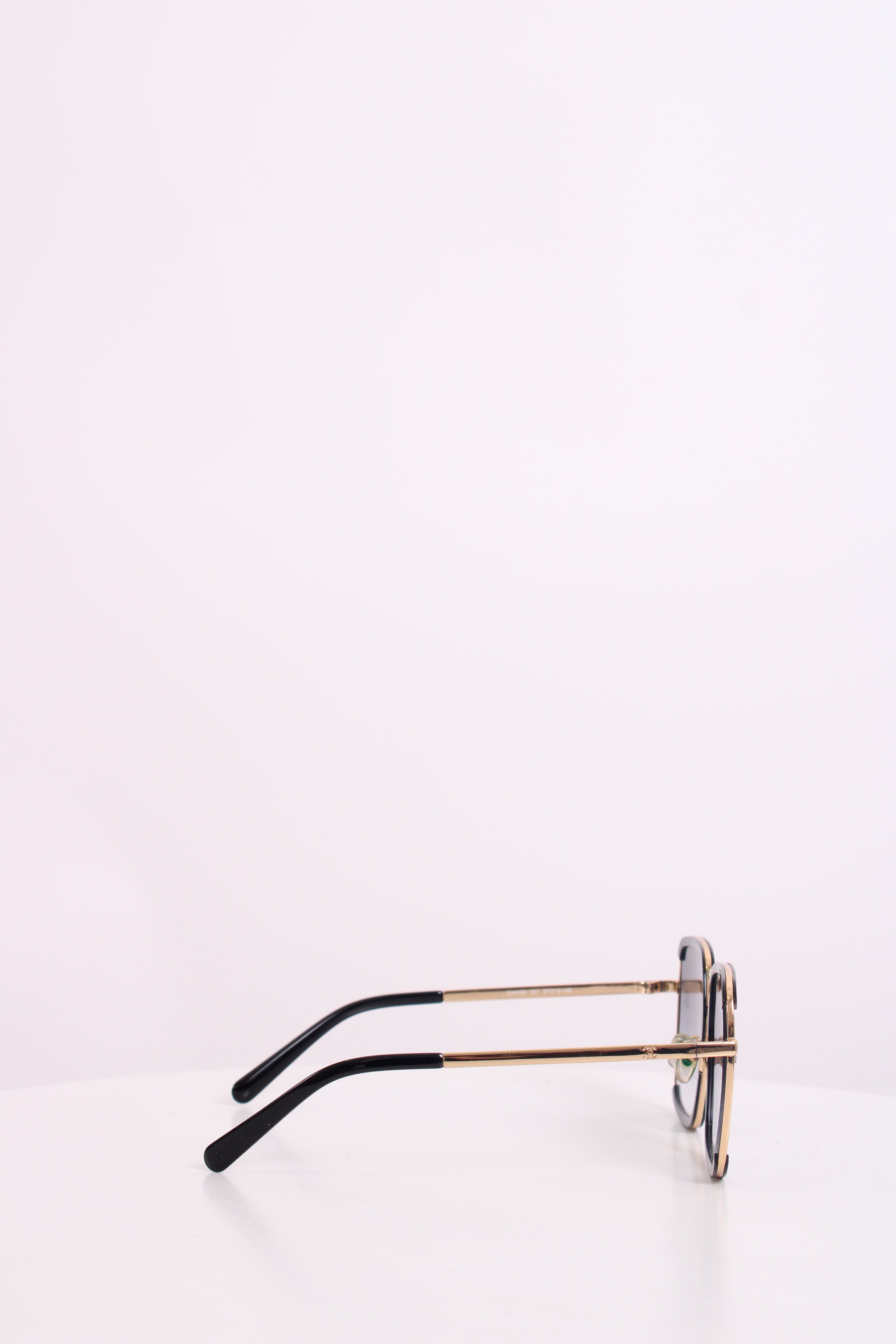 Chanel Chanel Square Frame Sunglasses Black/ Gold