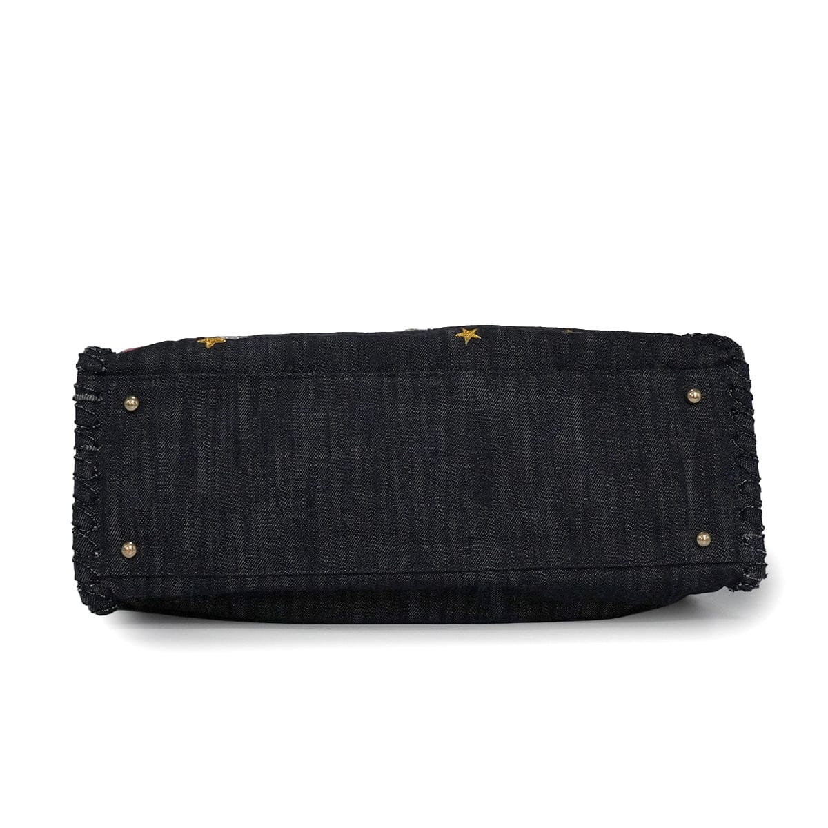 CHANEL VINTAGE CHANEL COCO NIGHT FIGHT CHAIN TOTE BAG BLUE DENIM GOLD HARDWARE 90339647