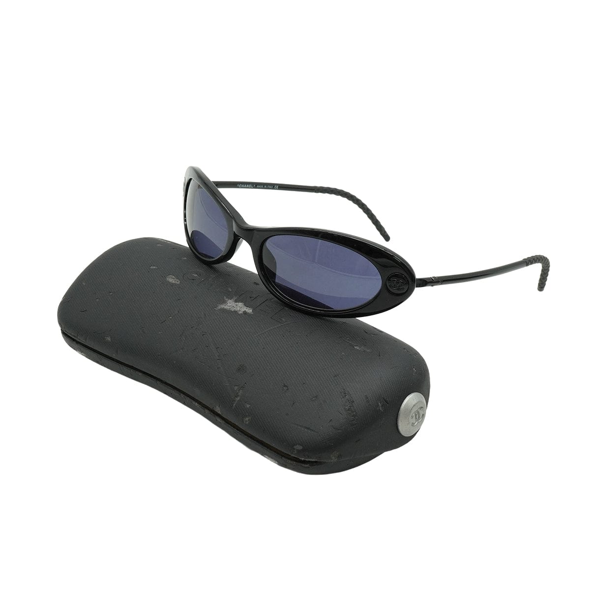 CHANEL VINTAGE CHANEL COCOMARK SUNGLASSES BLACK EYEWEAR 90334487