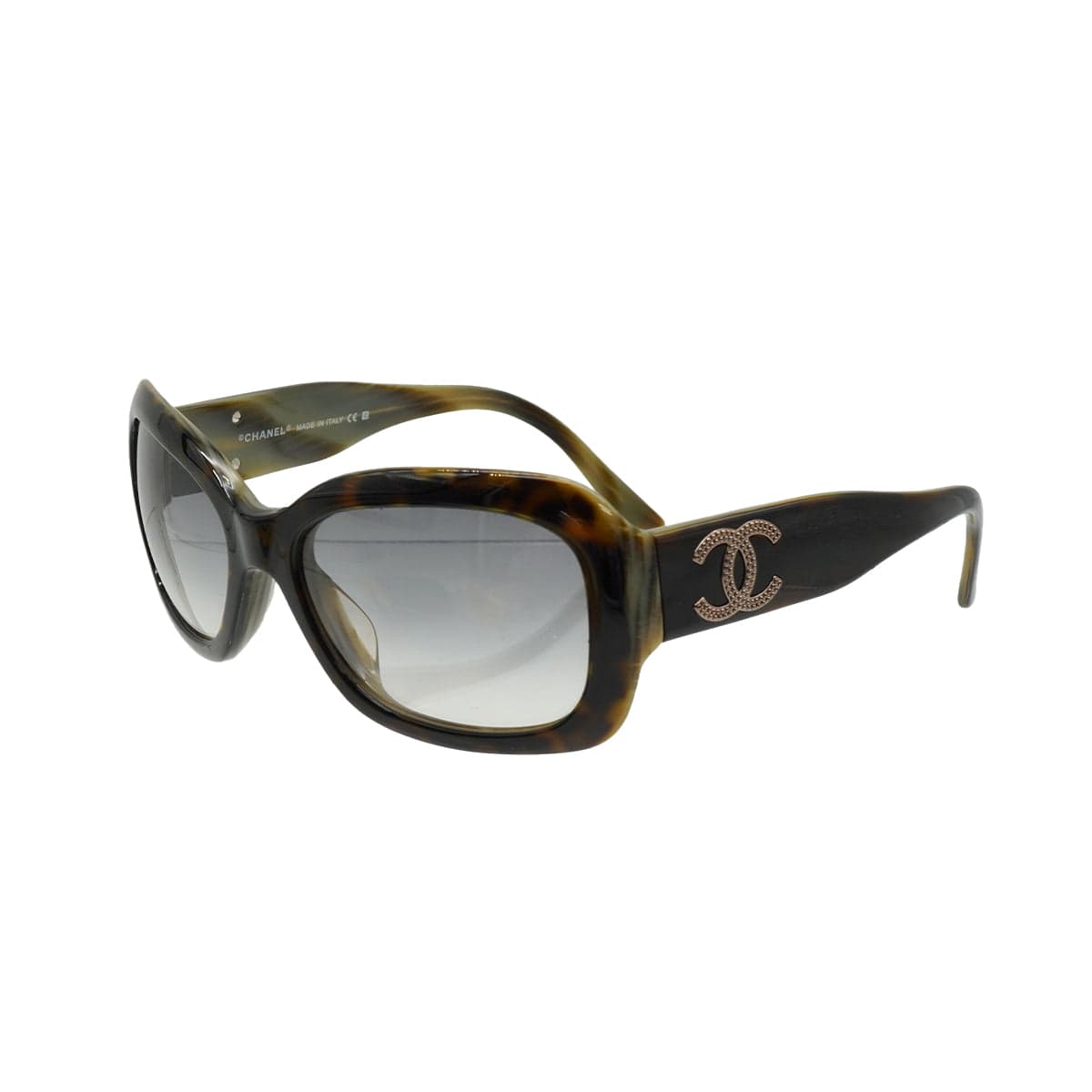 CHANEL VINTAGE CHANEL COCOMARK SUNGLASSES MATELASSE TORTOISESHELL BROWN EYEWEAR 90340162