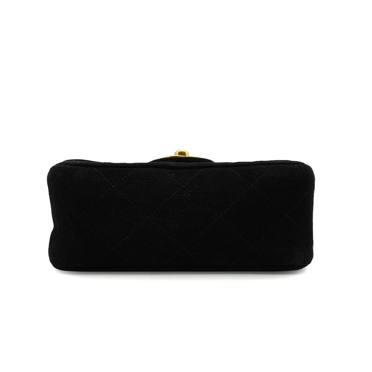 CHANEL VINTAGE CHANEL MINI MATELASSE CHAIN SHOULDER BAG BLACK SUEDE GOLD HARDWARE 90340486