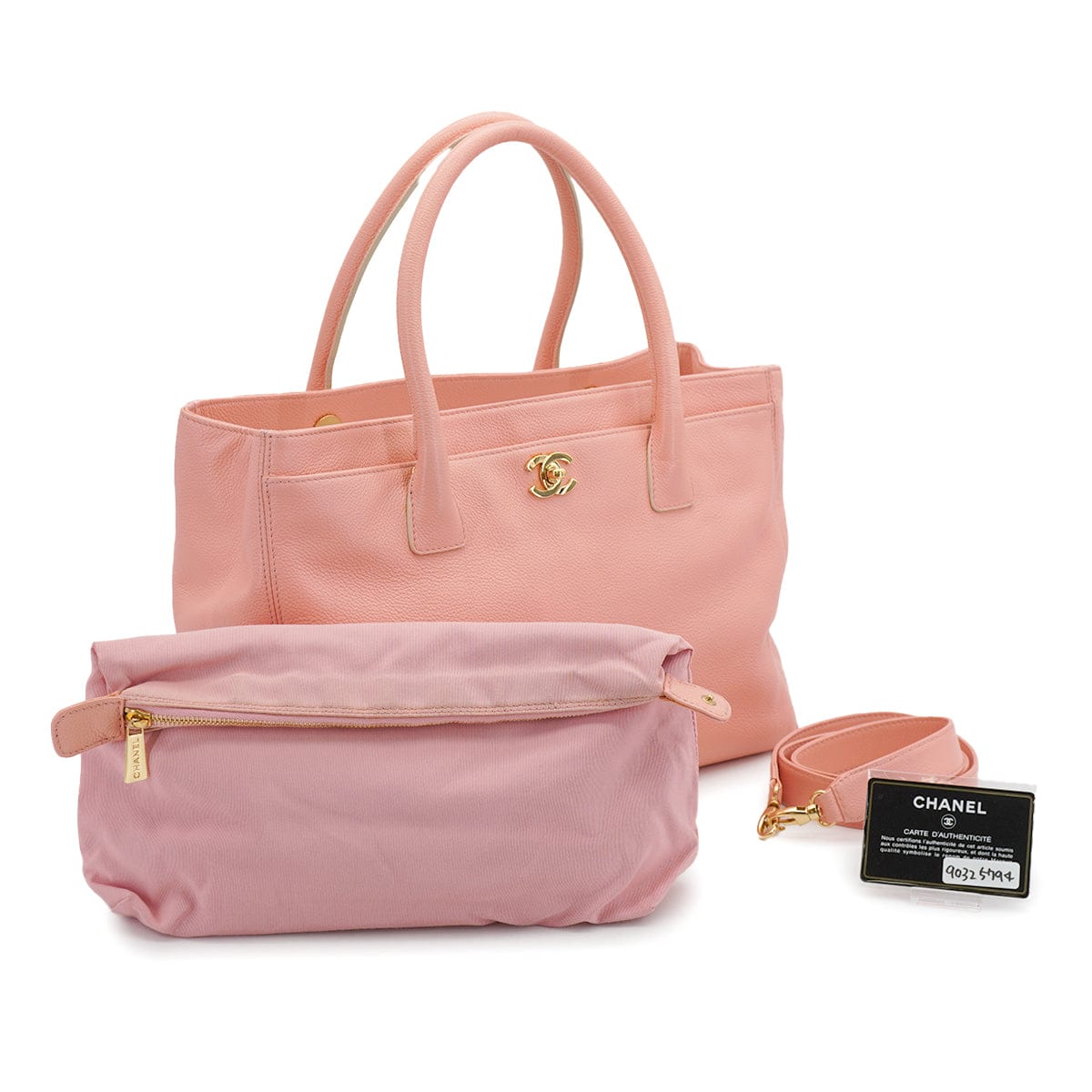 CHANEL VINTAGE CHANEL NEO EXECUTIVE TOTE SHOULDER BAG PINK LEATHER GOLD HARDWARE 90325794