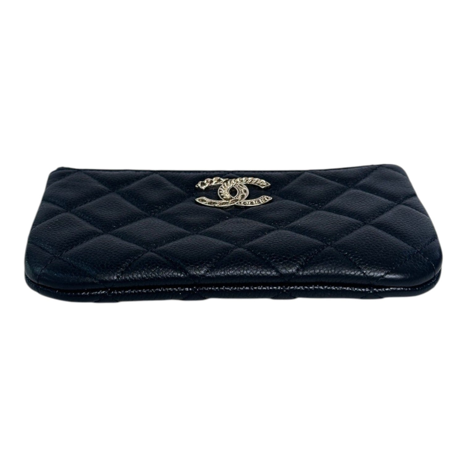 Chanel Chanel Black Caviar Zip Coin Wallet