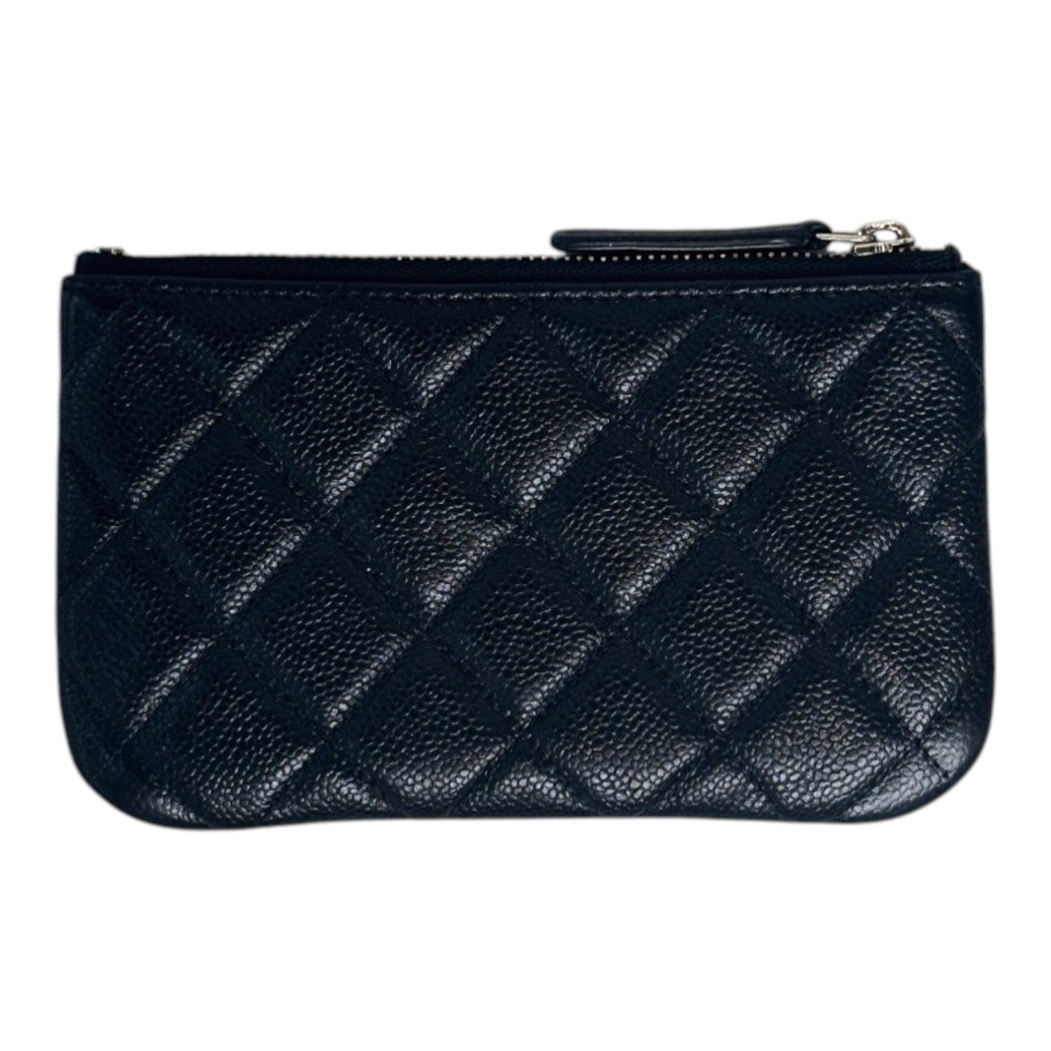 Chanel Chanel Black Caviar Zip Coin Wallet