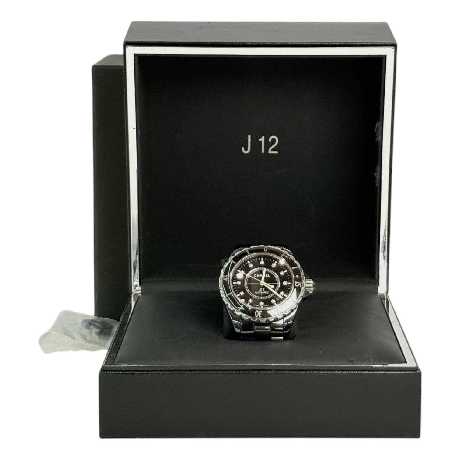 Chanel Chanel J12 Diamonds Black Ceramic 38mm Auto Watch