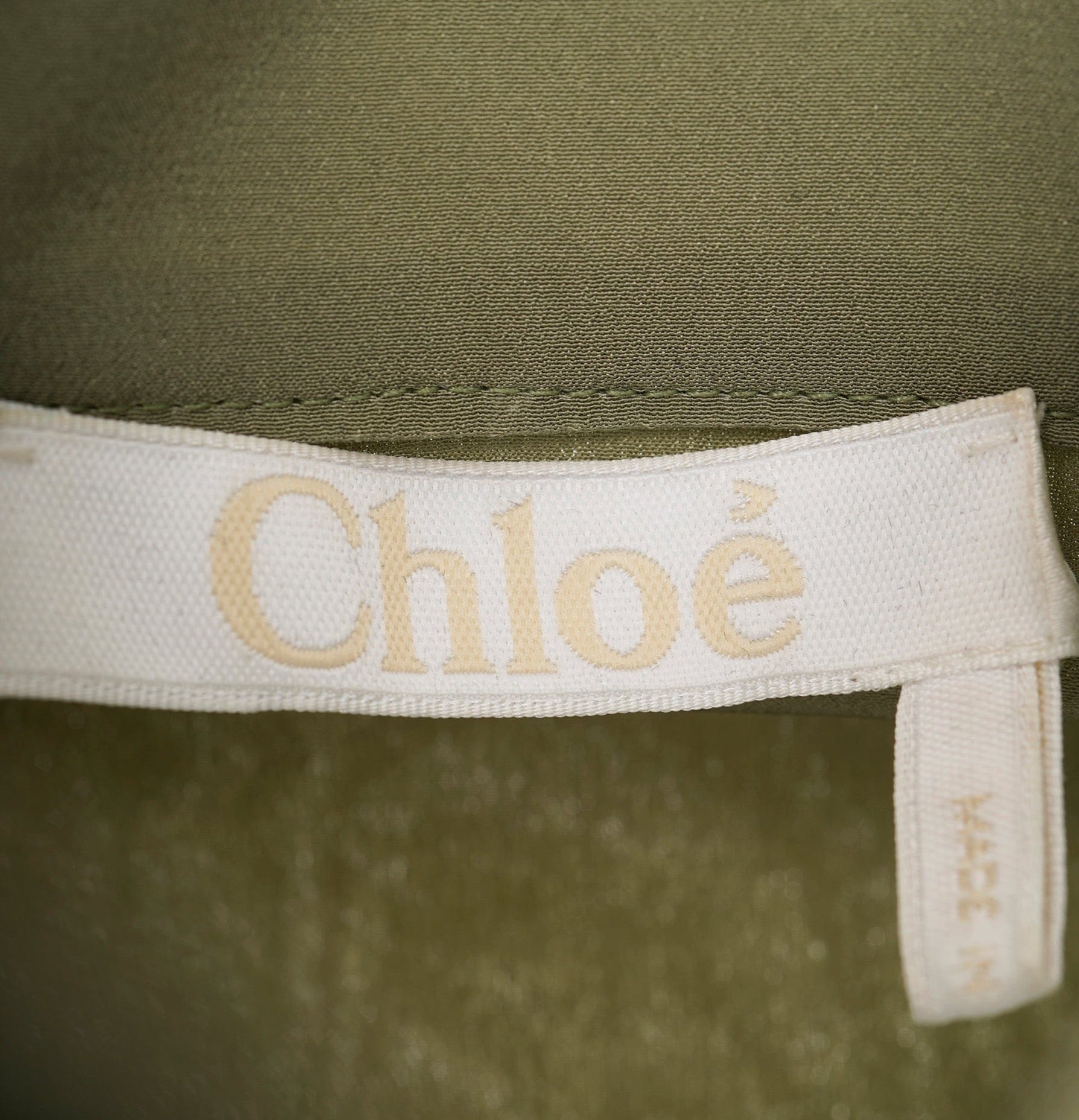 Chloé Chloe Khaki Green Chiffon Formal Shirt Size 40  ALL0437