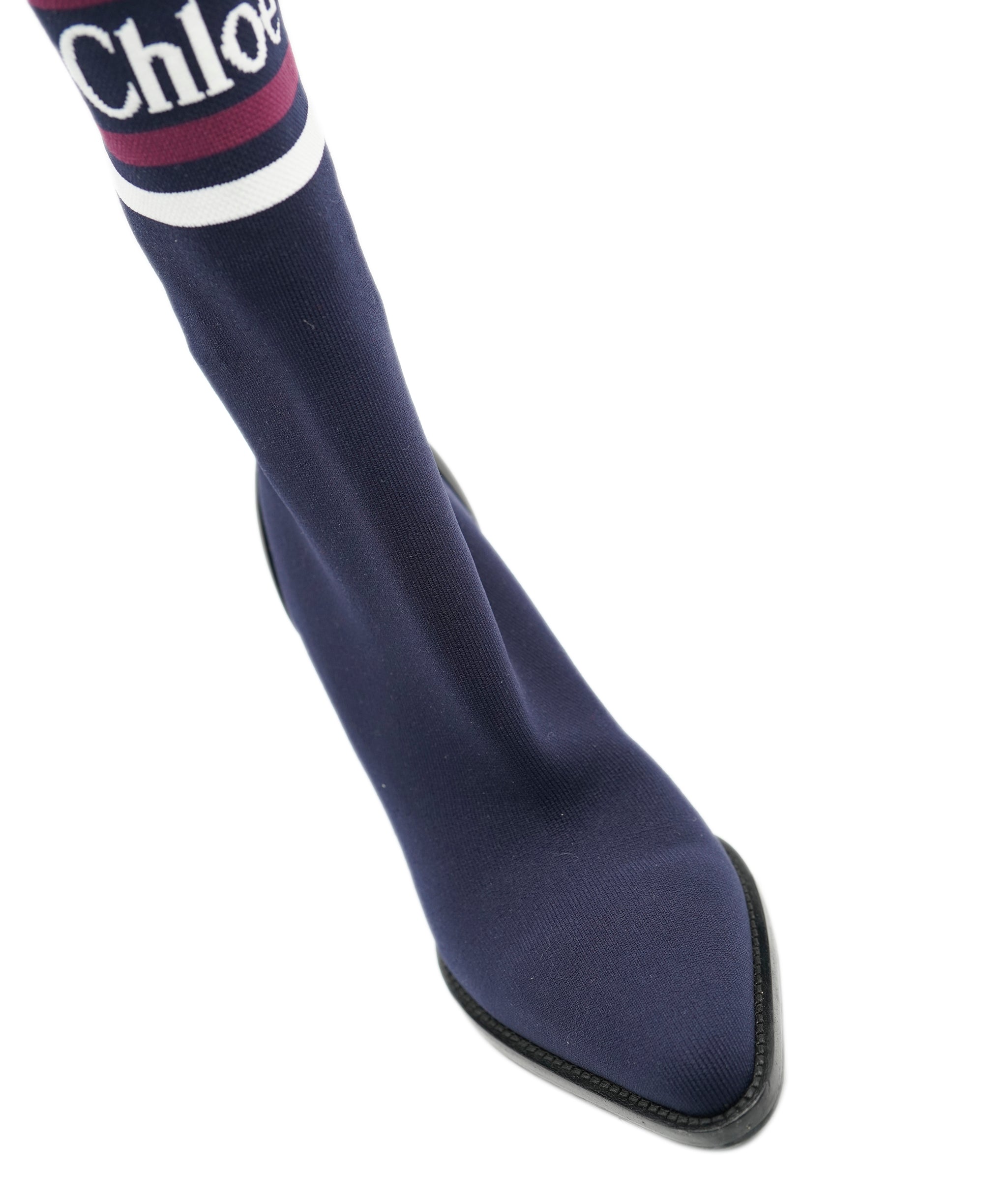 Chloé Chloe Navy 'Chloe' Sock Boots Size 38 ALC0911