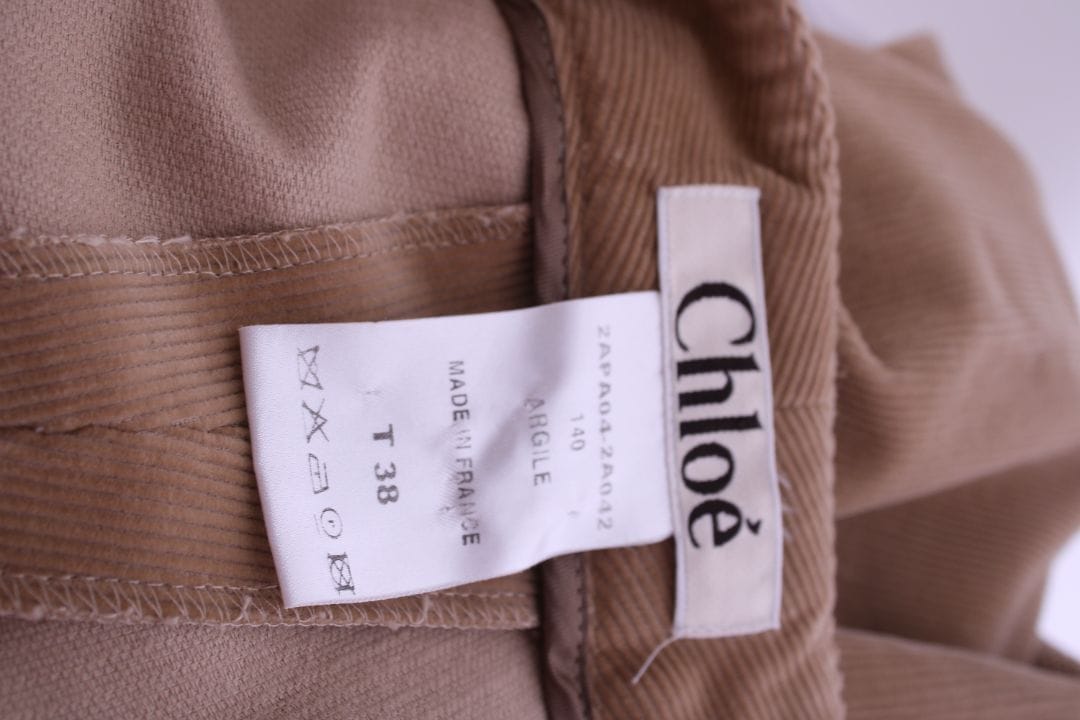 Chloe Chloe Cord Flare Trousers Beige 10