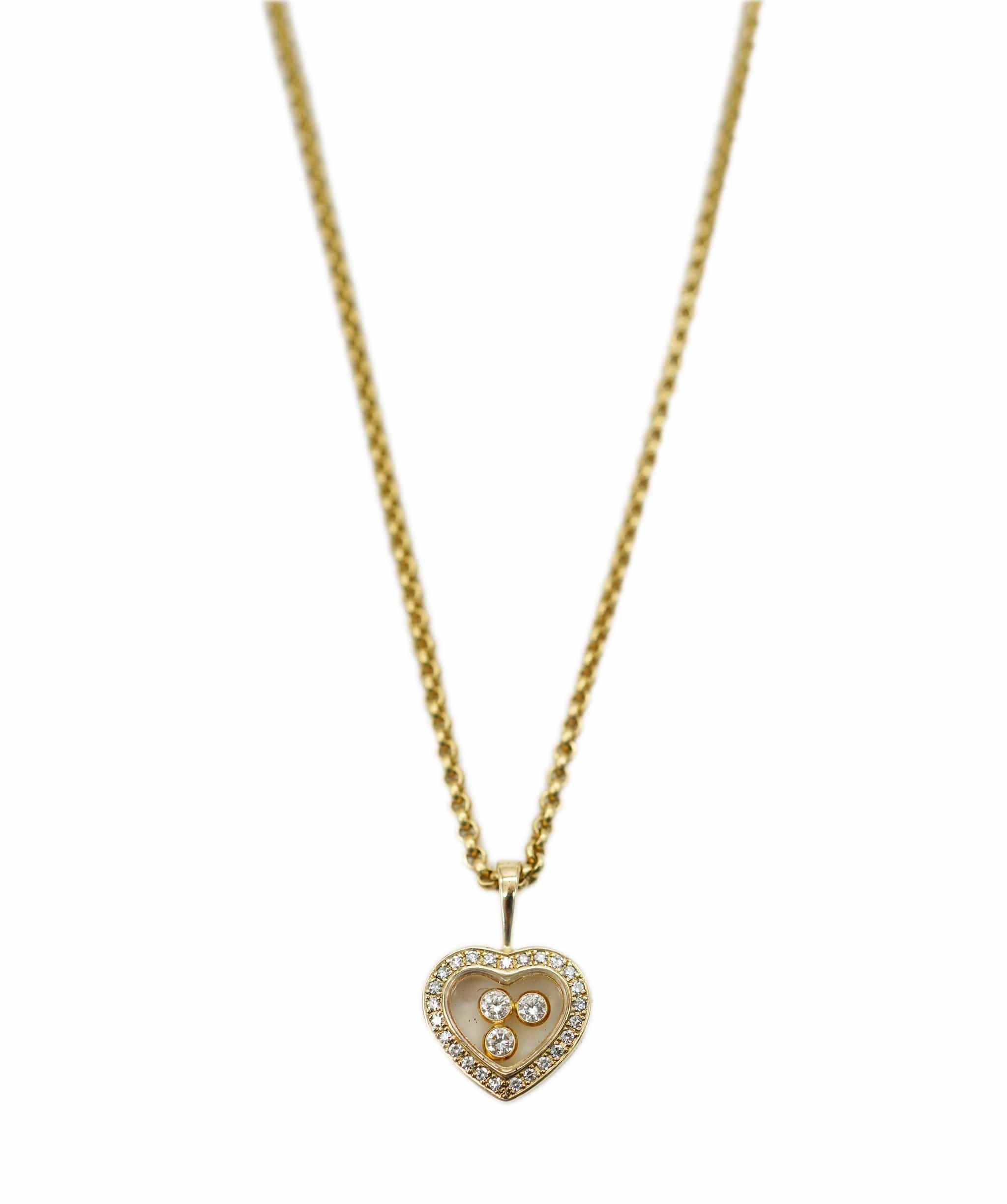 Chopard Chopard Happy Diamonds 18ct yellow-gold and 0.15ct diamond pendant necklace ALC1730