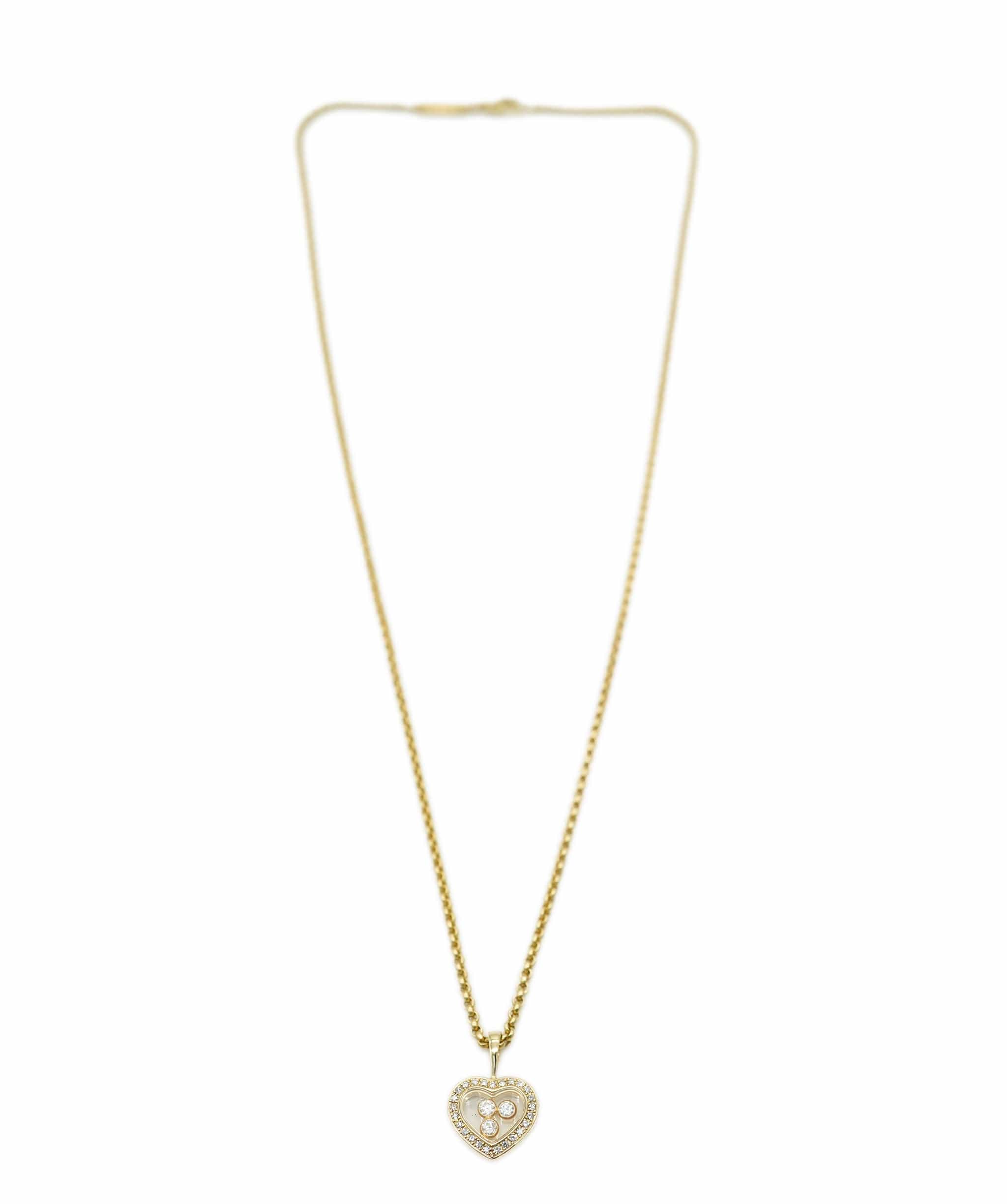 Chopard Chopard Happy Diamonds 18ct yellow-gold and 0.15ct diamond pendant necklace ALC1730