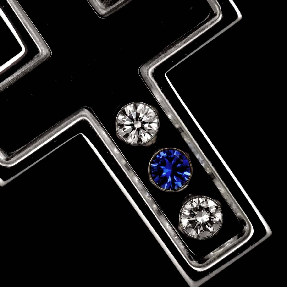 Chopard Chopard Happy Diamond Sapphire Cross Necklace 18K WG 750 90324467