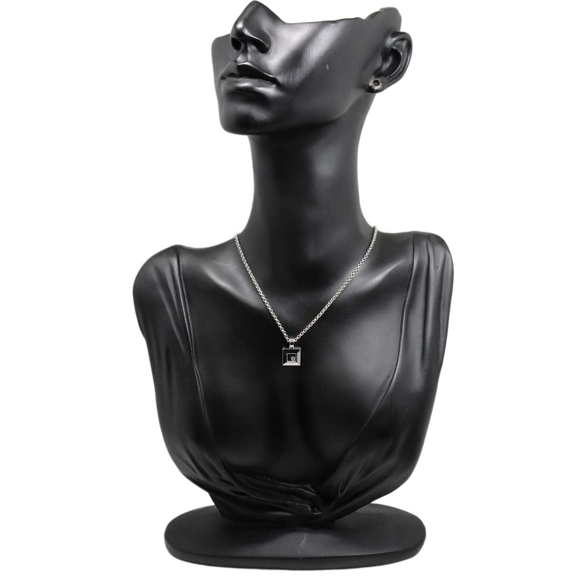 Chopard Chopard Happy Diamond Square Necklace 18K White Gold 750 90317483
