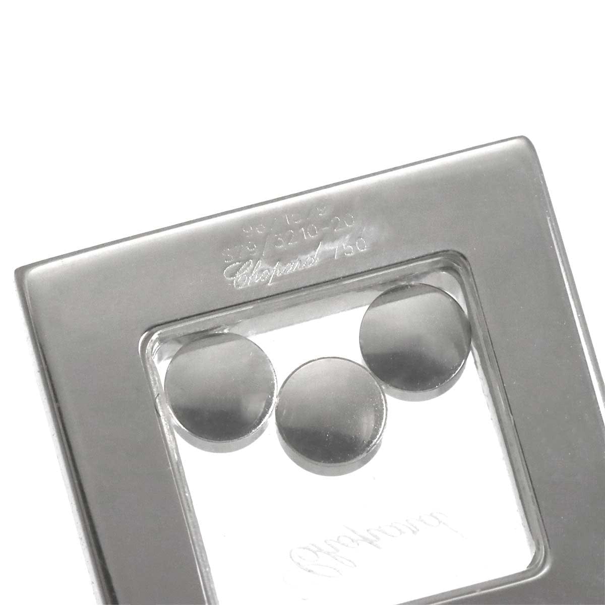 Chopard Chopard Happy Diamond Square Necklace 18K White Gold 750 90319226