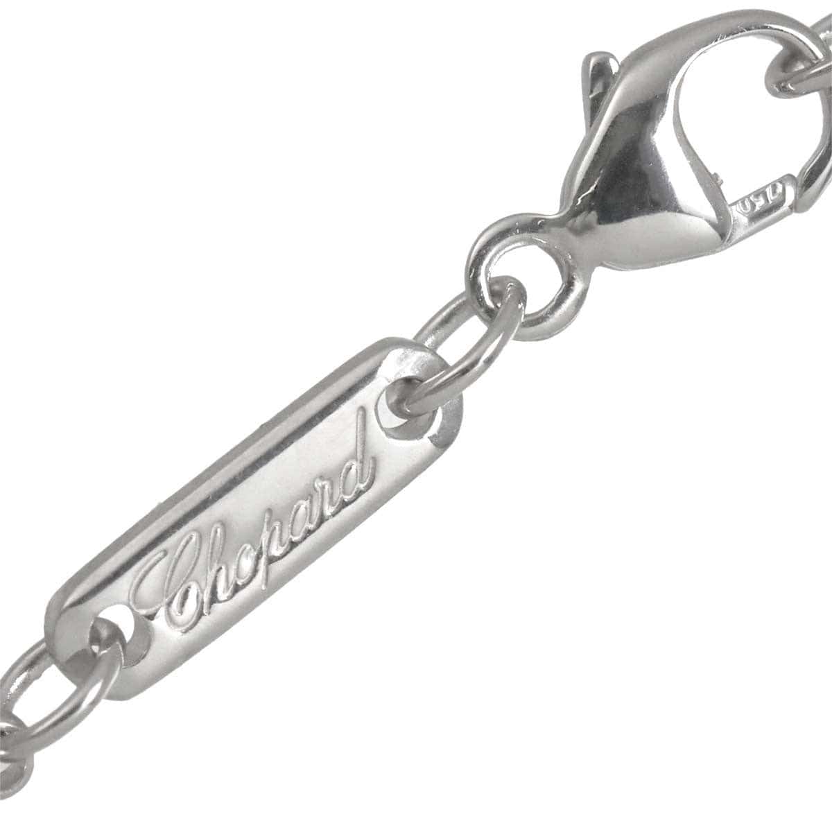 Chopard Chopard Happy Diamond Square Necklace 18K White Gold 750 90319226