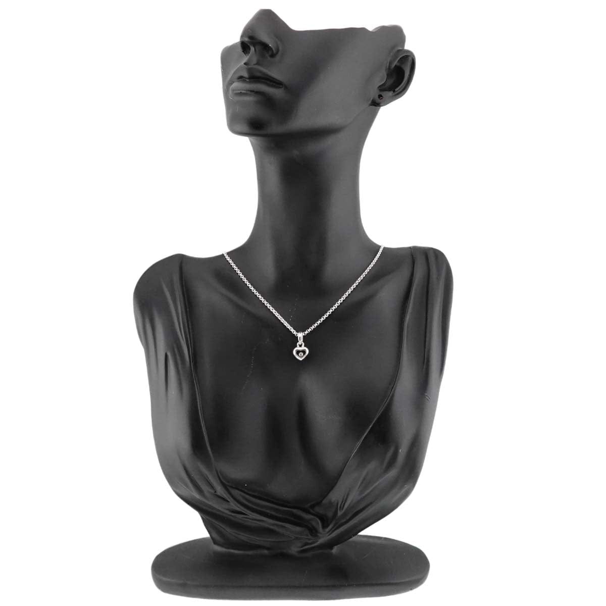Chopard Chopard Happy Diamond Heart Necklace 18K White Gold 750 90309507