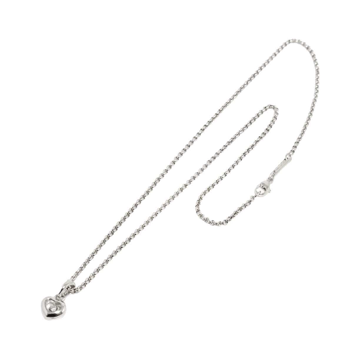 Chopard Chopard Happy Diamond Heart Necklace 18K White Gold 750 90309507