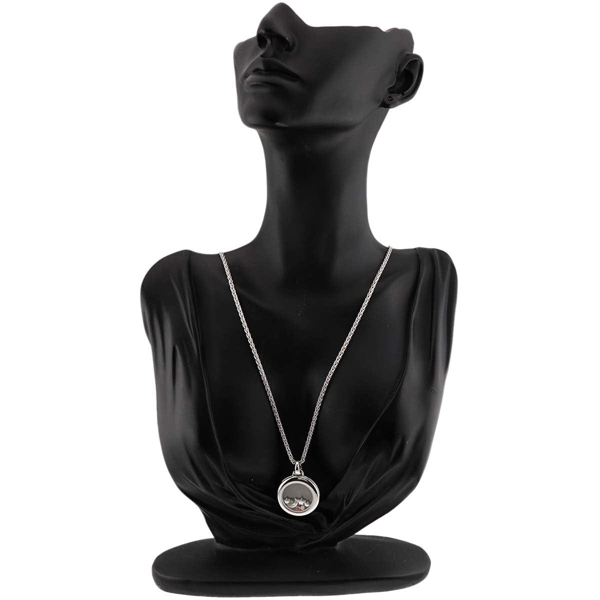 Chopard Chopard Happy Diamond Moon and Stars Ruby Emerald Necklace 18K WG 750 90308924