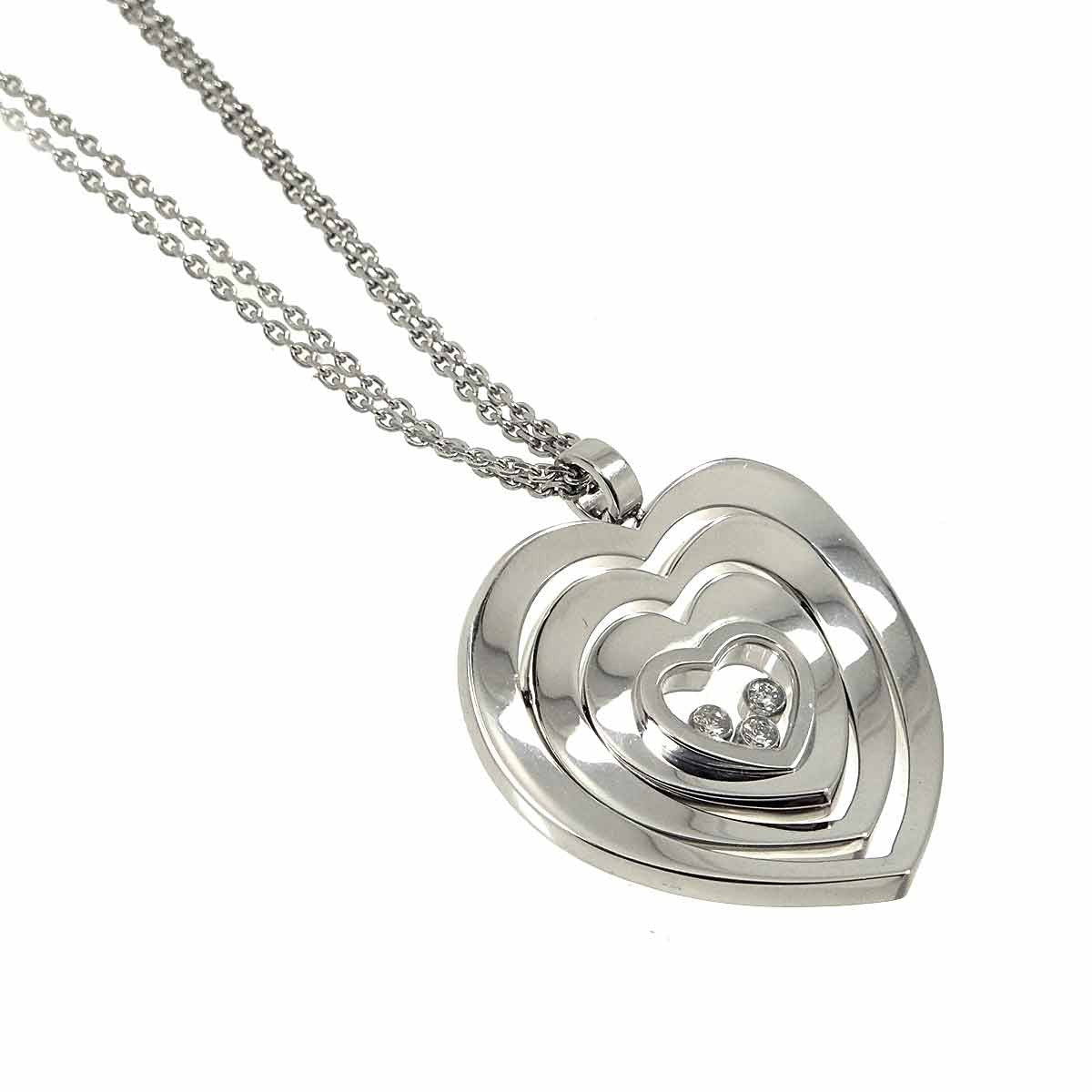 Chopard Chopard Happy Diamond Necklace 18K White Gold 750 90293053