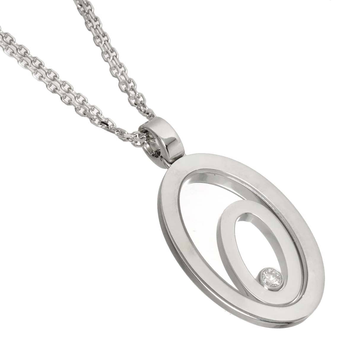 Chopard Chopard Happy Spirit Diamond Necklace 18K White Gold 750 90313598