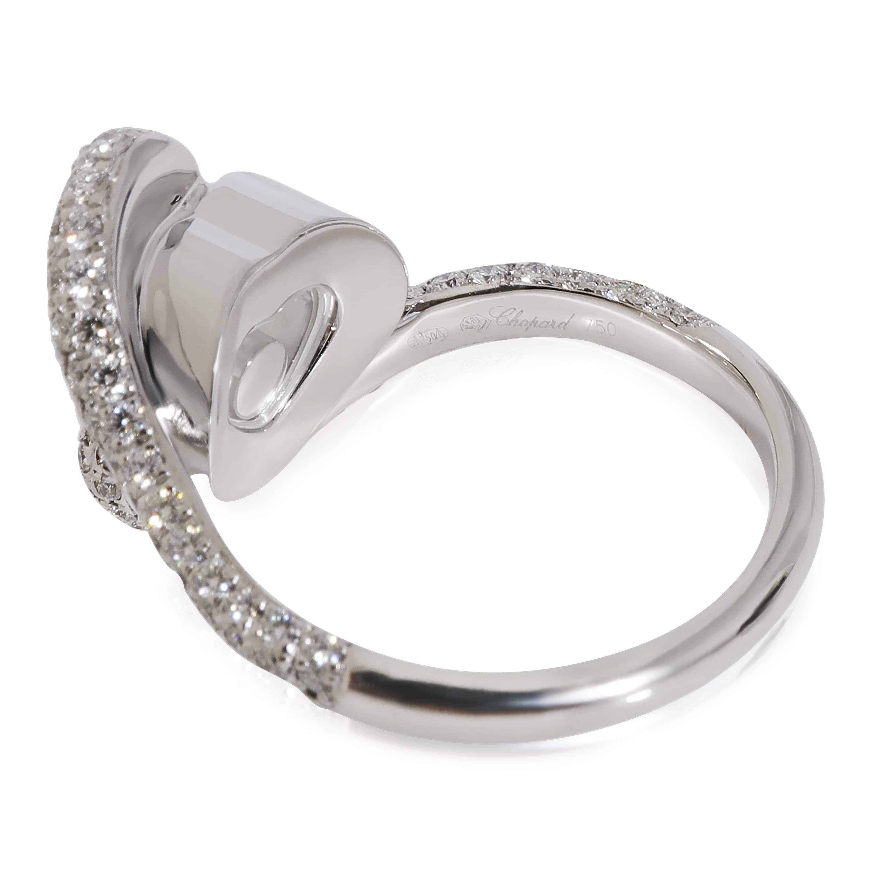 Chopard Chopard Happy Diamond Heart  Ring in 18k White Gold 0.86 CTW