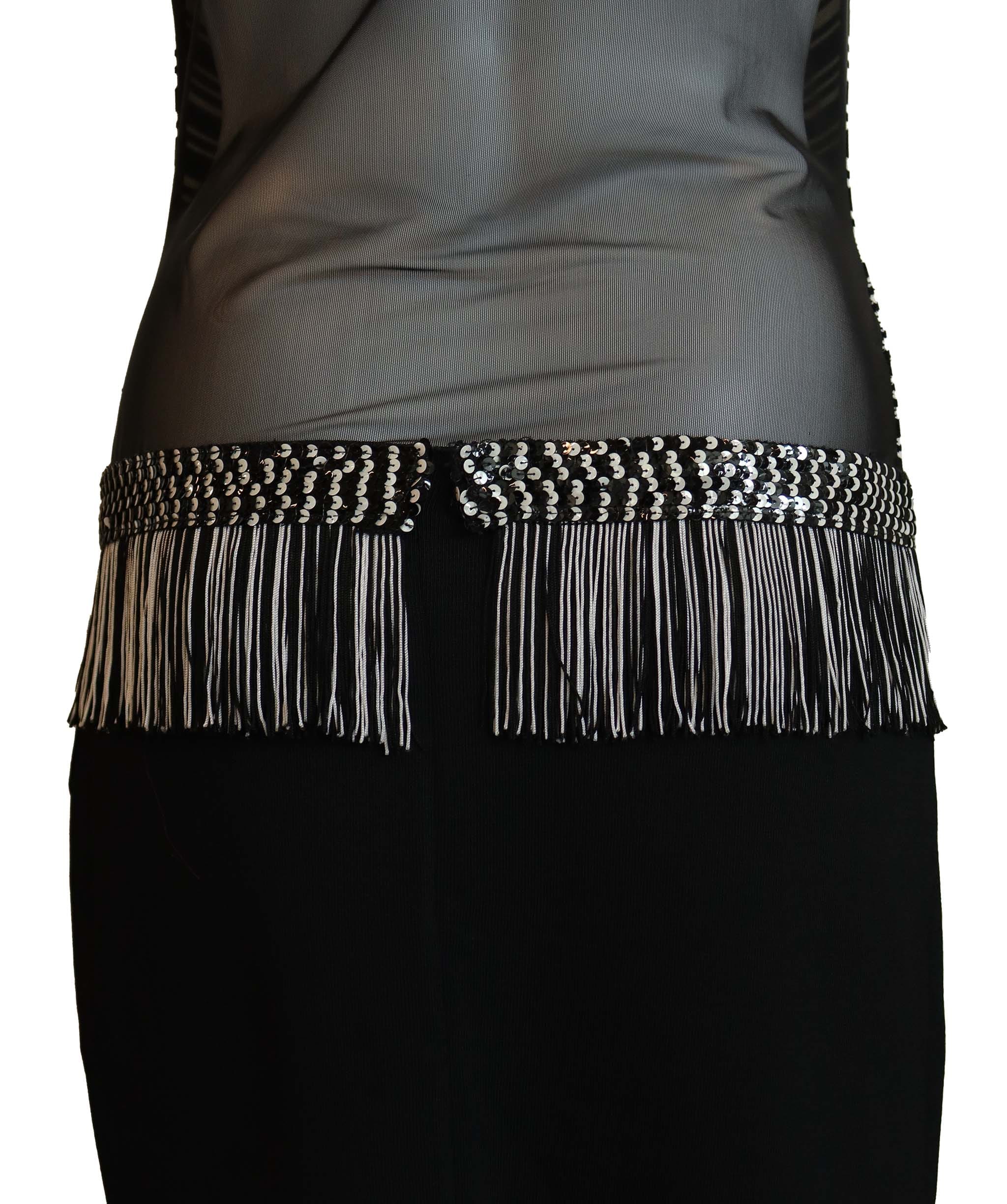 Christian Dior Christian Dior Black and White Dress with Transparent back  AGC2927