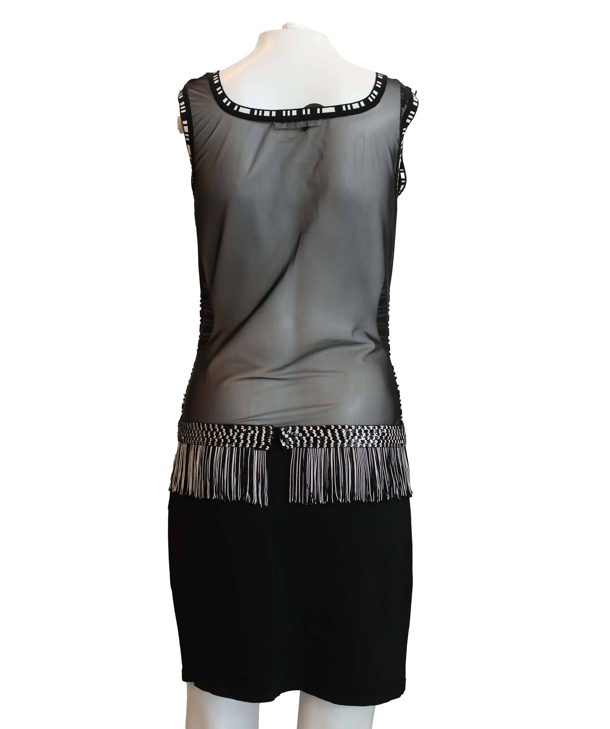 Christian Dior Christian Dior Black and White Dress with Transparent back  AGC2927