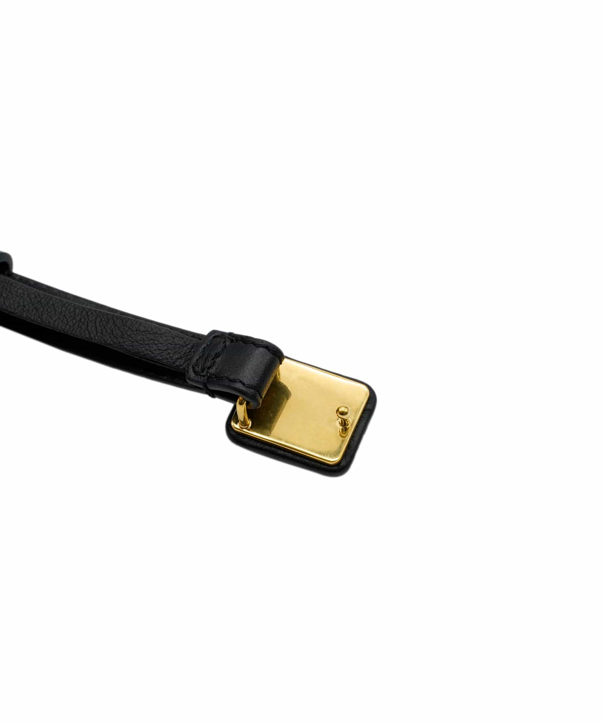 Christian Dior Christian Dior Black Bobby Narrow Waist Belt ALC2307