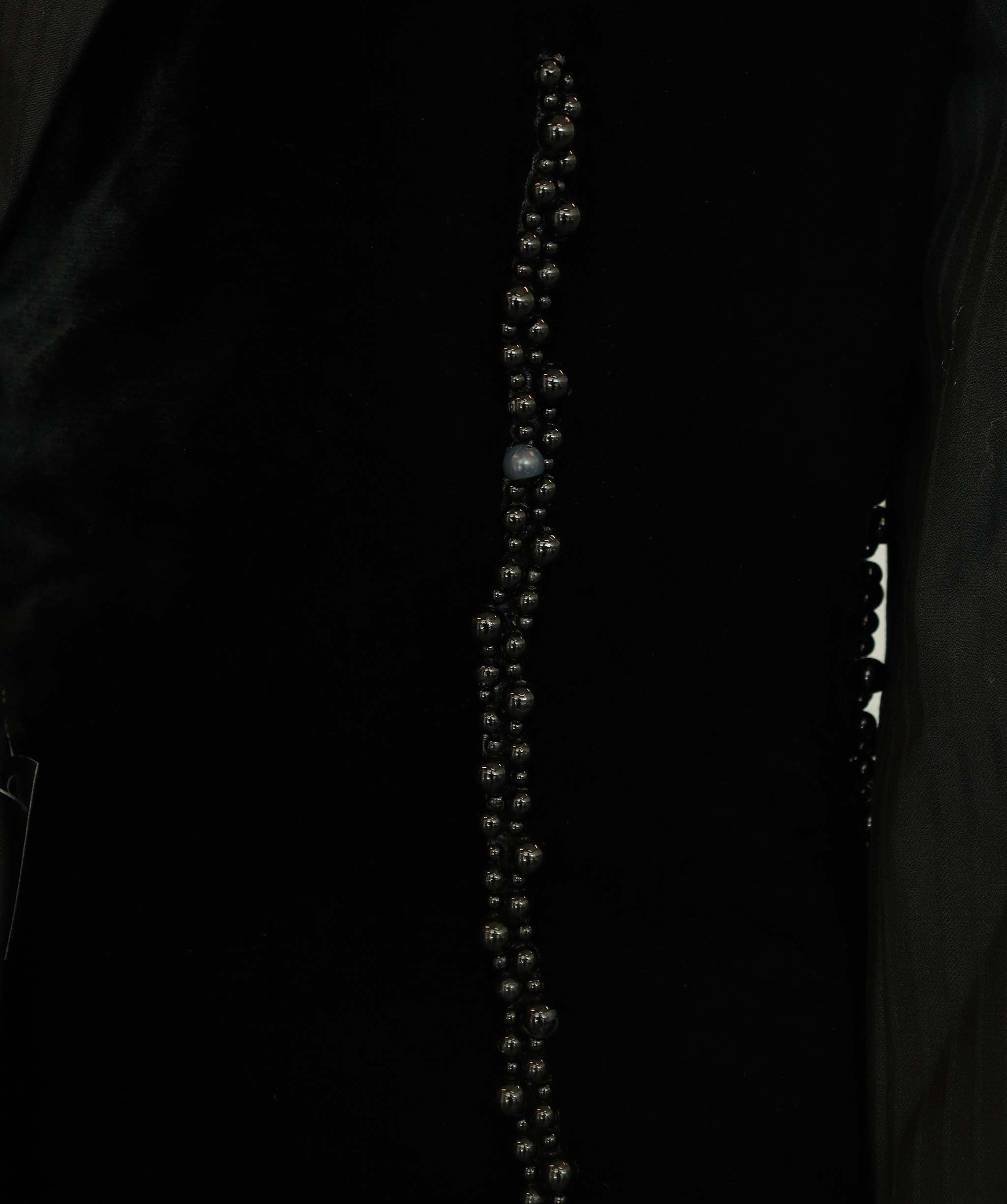Christian Dior Christian Dior Black Velvet Jacket with pearls  AGC2919