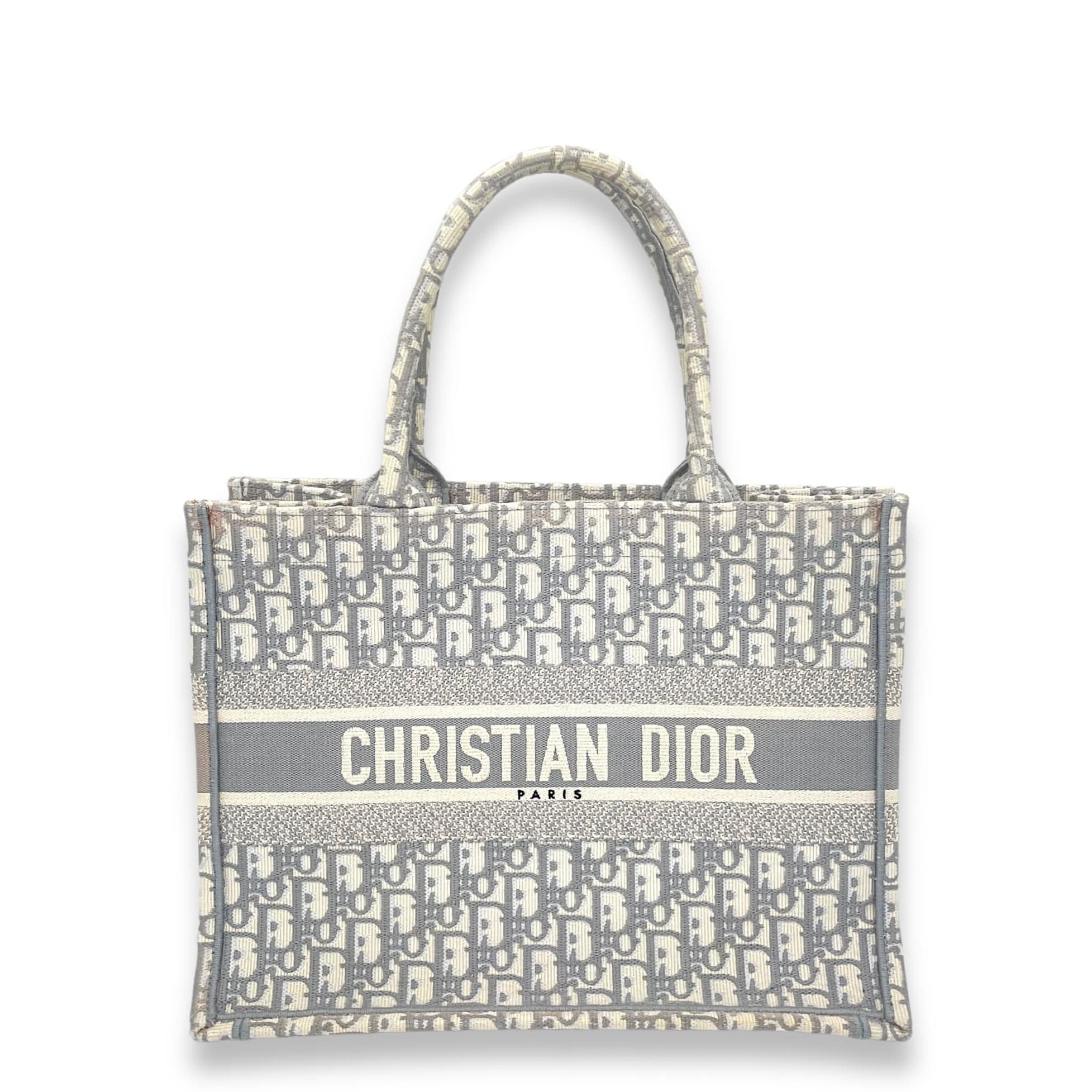 Christian Dior Christian Dior Book Tote Medium Grey Tote Bag in Canvas S2410-001682AN