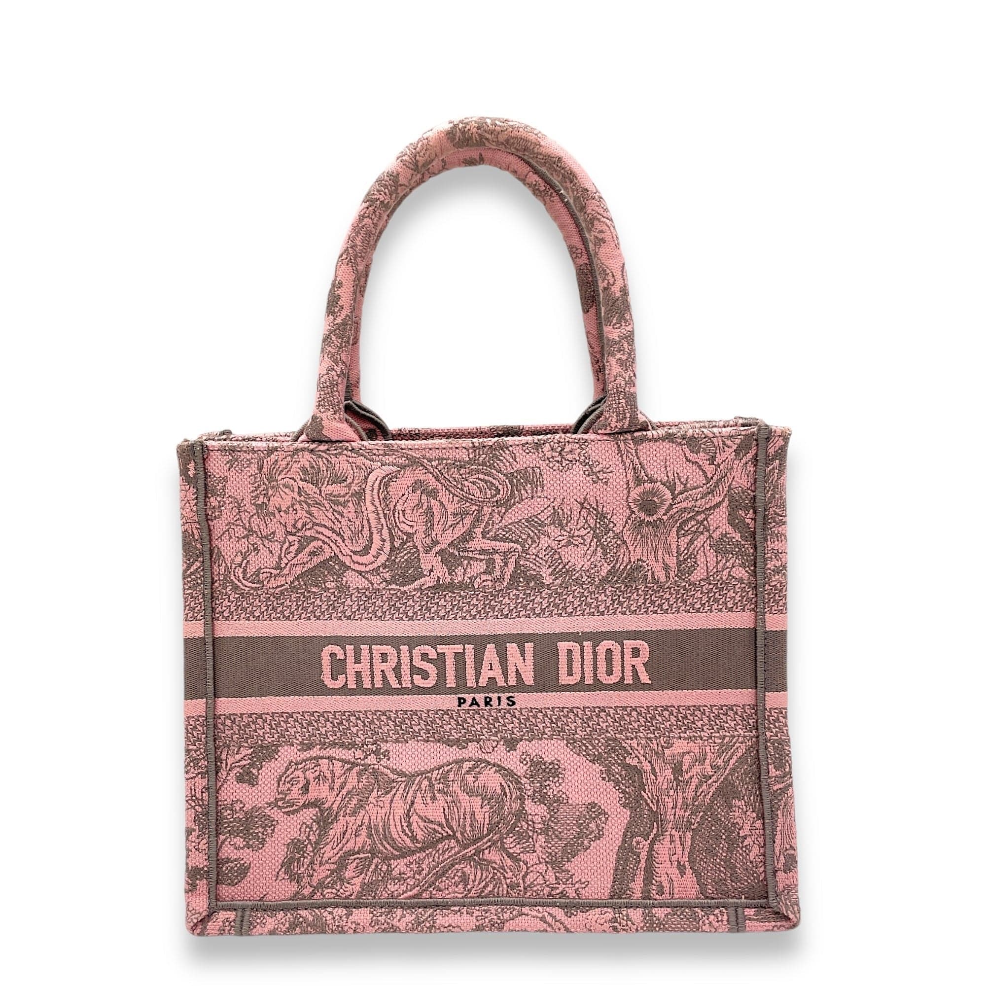 Christian Dior Christian Dior Book Tote Small Pink Top Handle Bag in Canvas C2409-001494AN