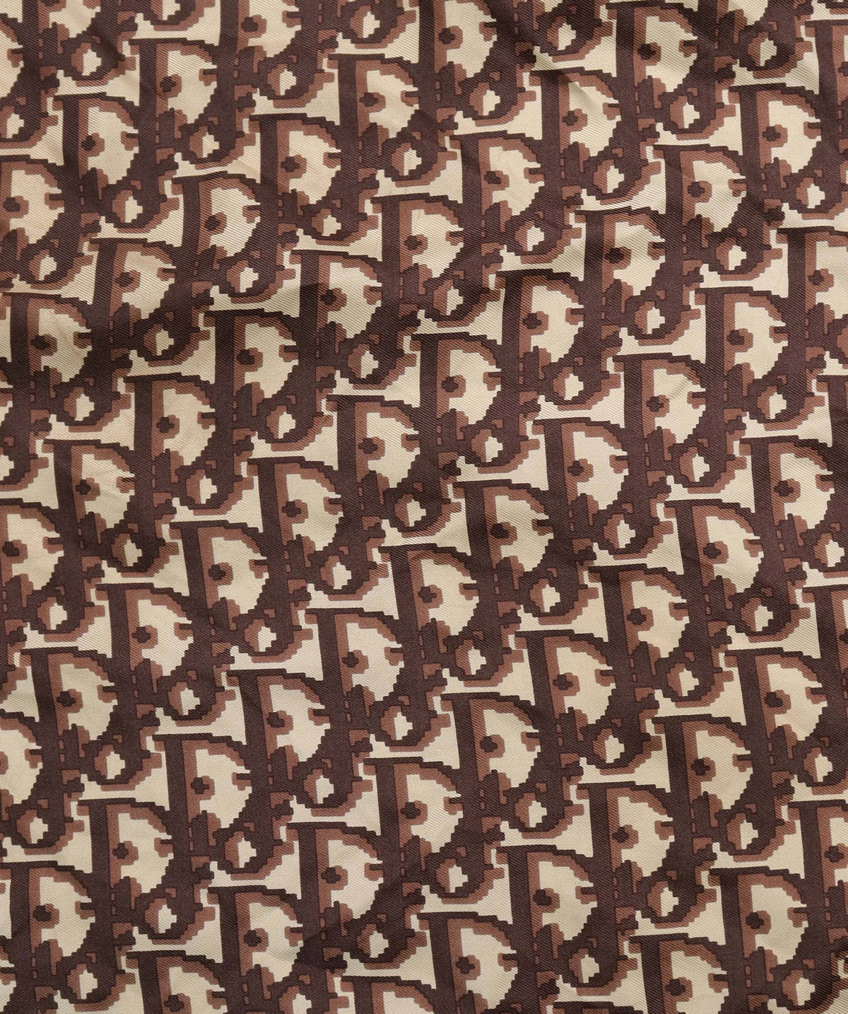 Christian Dior Christian Dior Brown Oblique SIlk Scarf AGC3848