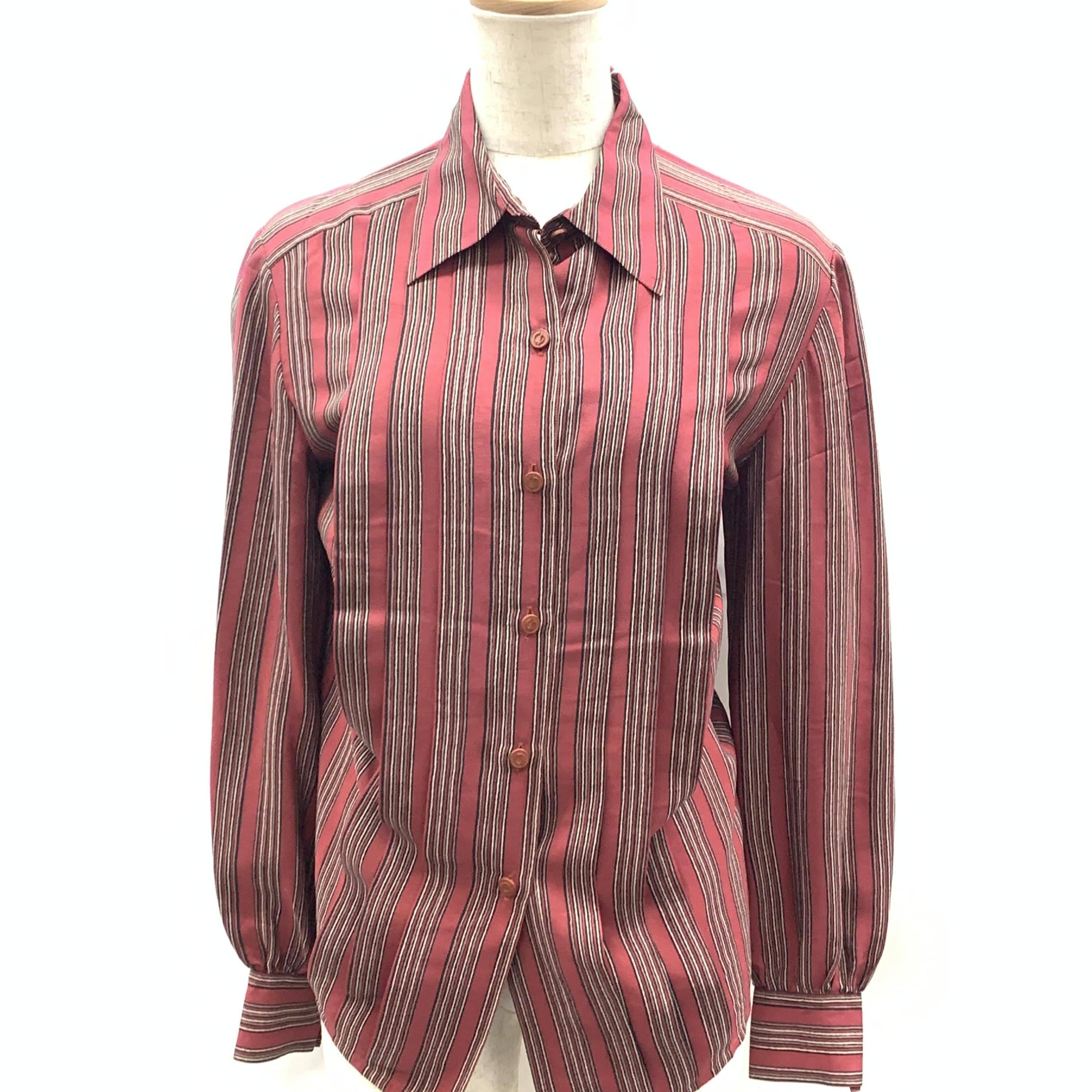 Christian Dior Christian Dior Striped Long Sleeve Button-Down Shirt C323618