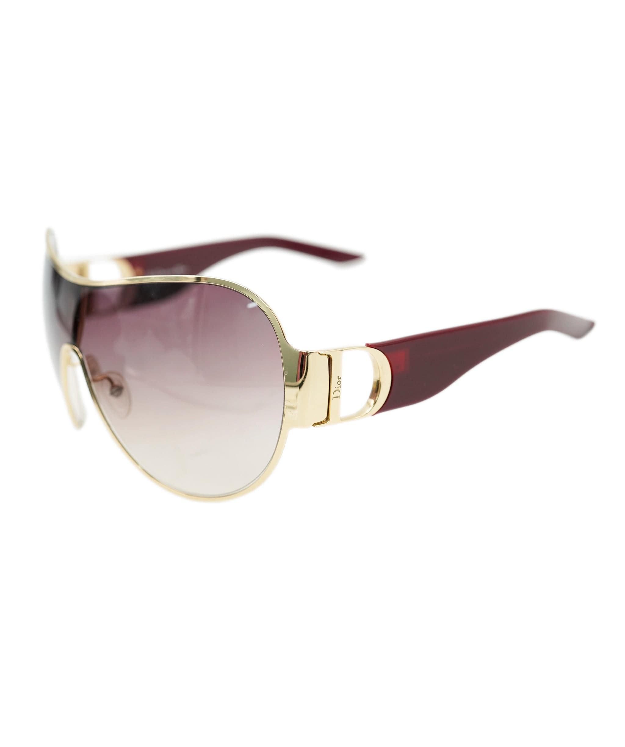Christian Dior Christian Dior Vintage "I Love Dior 1" Shield Burgundy Sunglasses DBXS2415