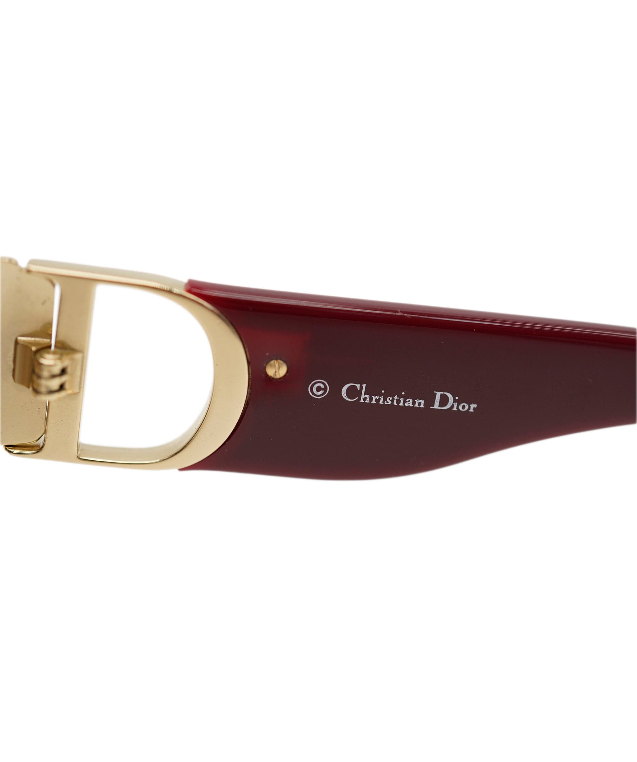 Christian Dior Christian Dior Vintage "I Love Dior 1" Shield Burgundy Sunglasses DBXS2415