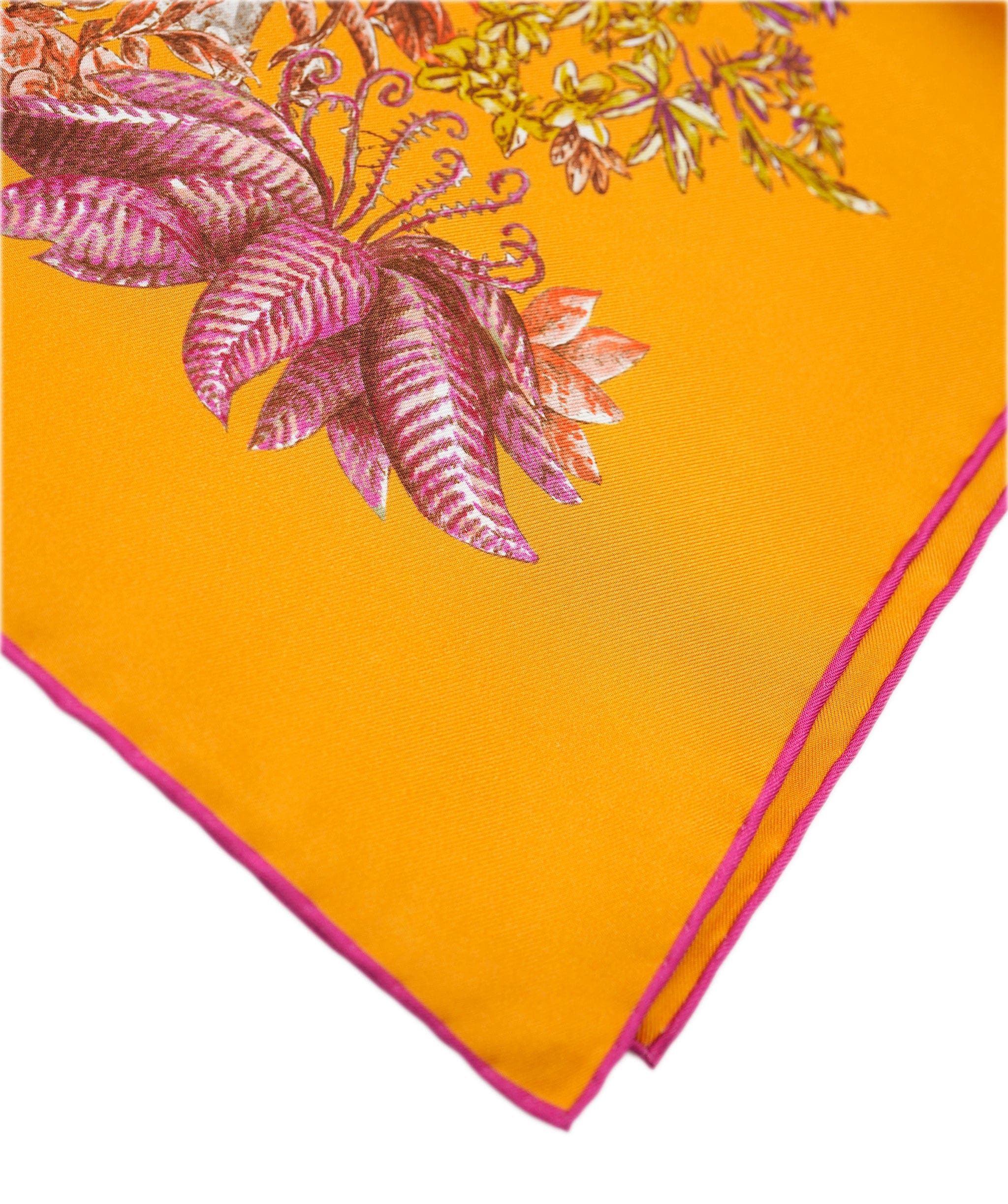 Christian Dior Dior 90 x 90 Orange Silk Scarf AVL1507