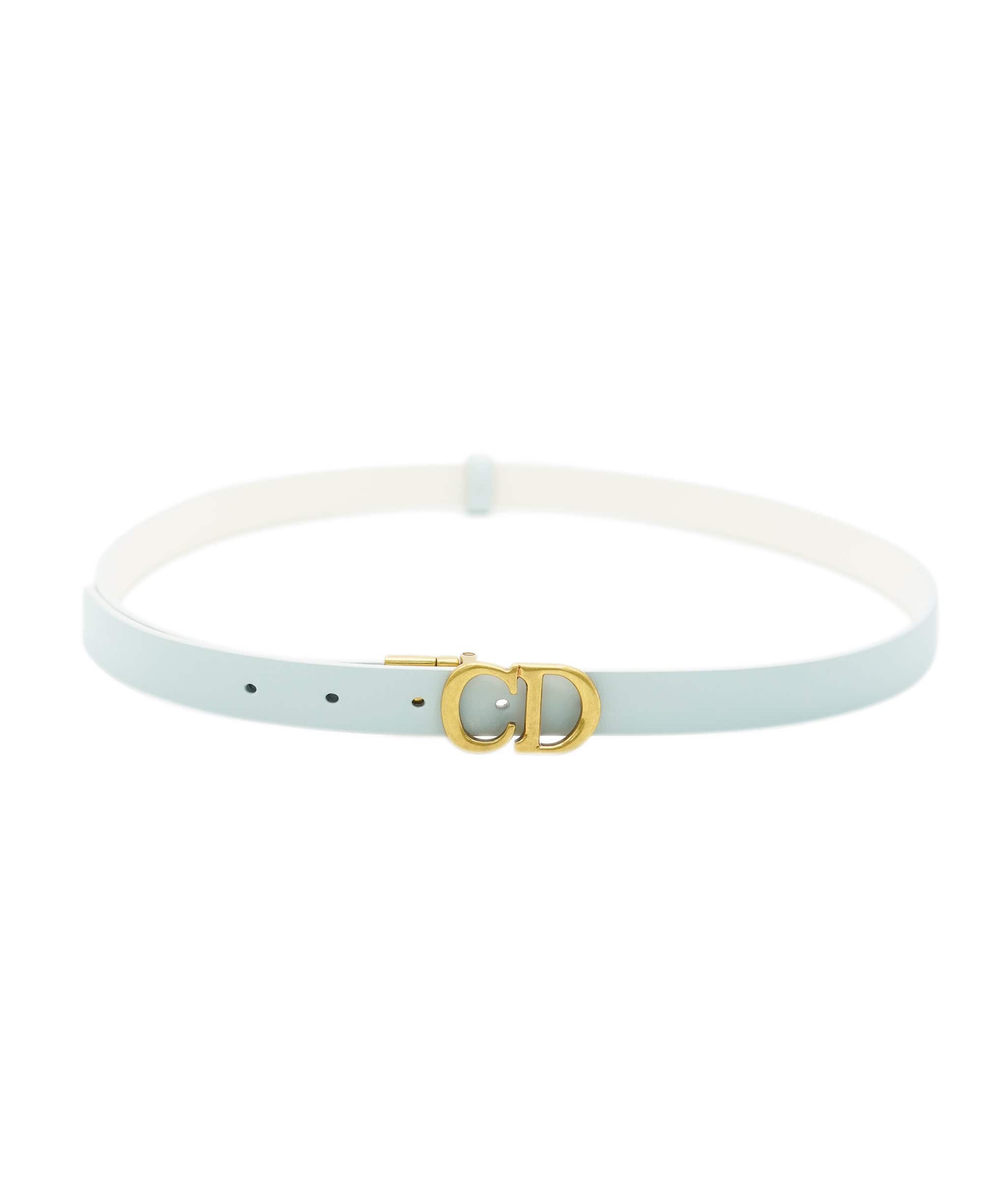 Christian Dior Dior pale blue leather belt  AJL0218