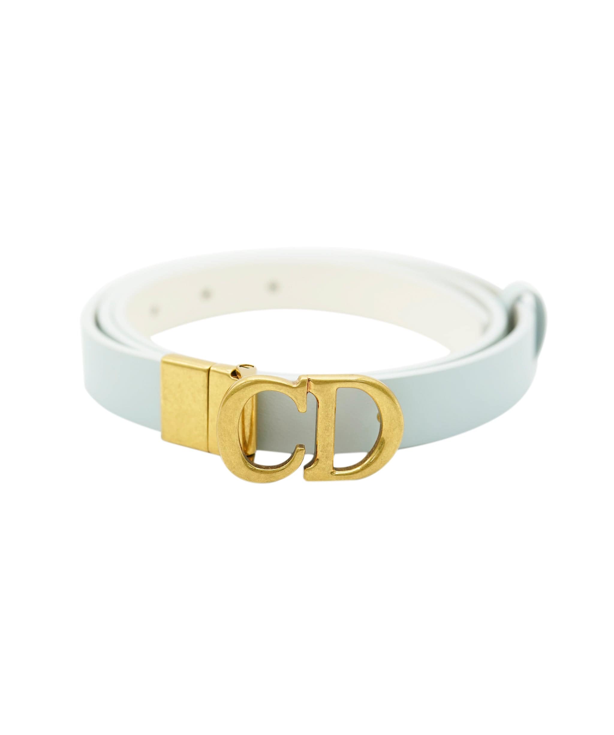 Christian Dior Dior pale blue leather belt  AJL0218