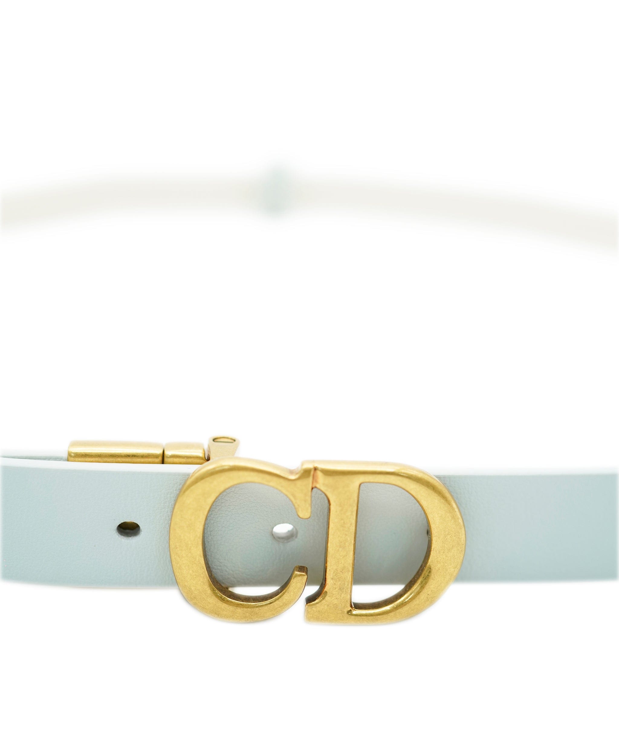 Christian Dior Dior pale blue leather belt  AJL0218