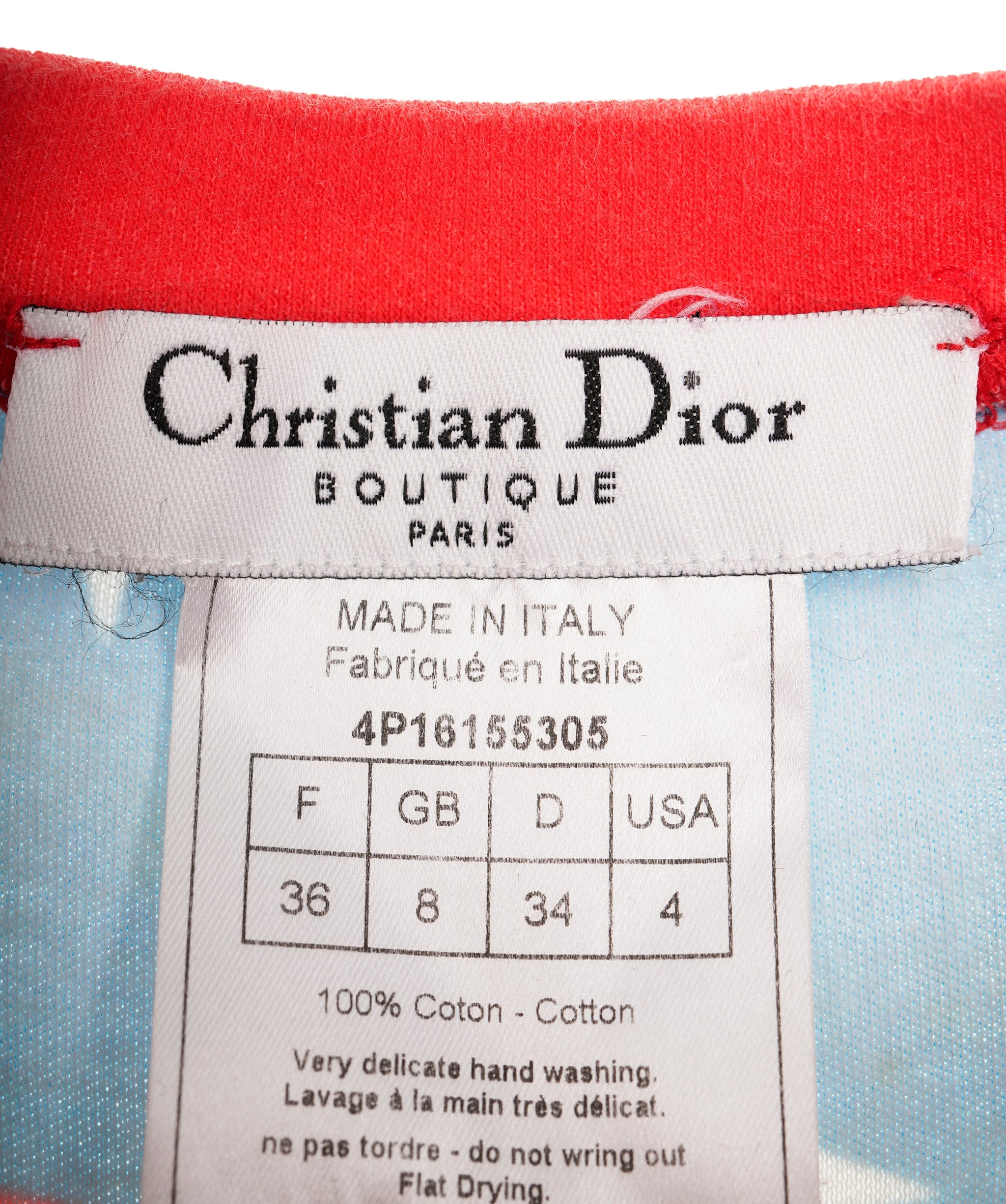 Christian Dior Dior Rasta Mania Tank Top Red Yellow Green  DBXS2414