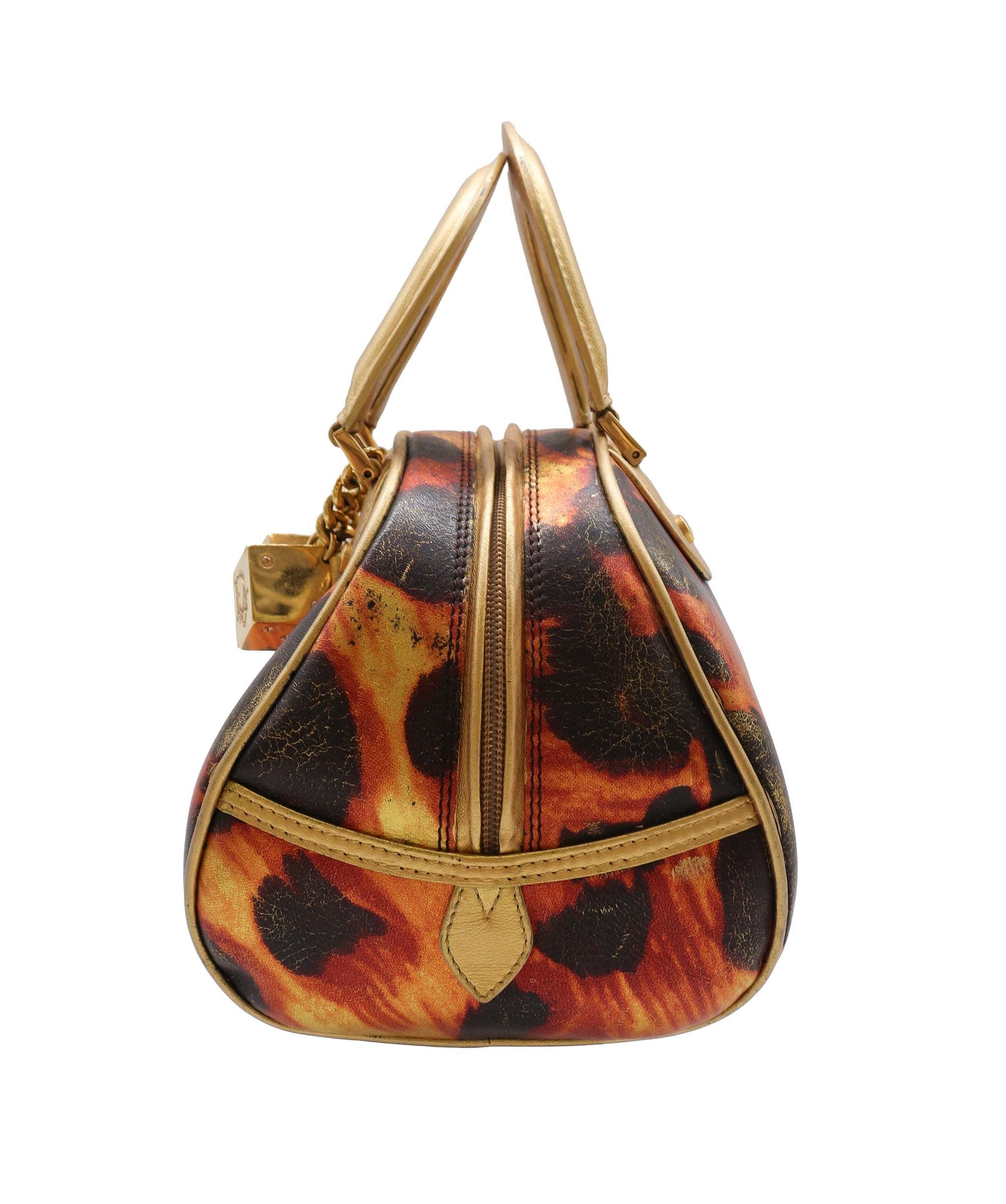 Christian Dior Christian Dior Dior Metallic Printed Leather Gambler Dice Bowling Bag - DXBS2334