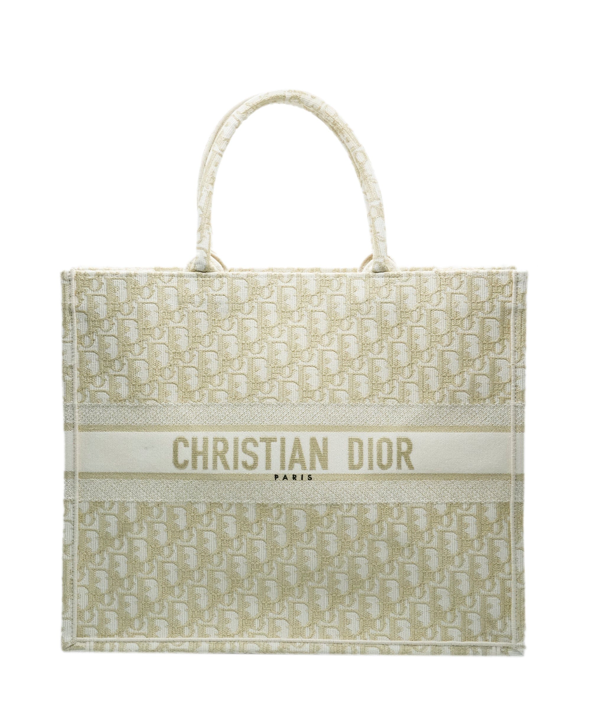 Christian Dior Christian Dior Gold Oblique Large Book Tote ABC0766